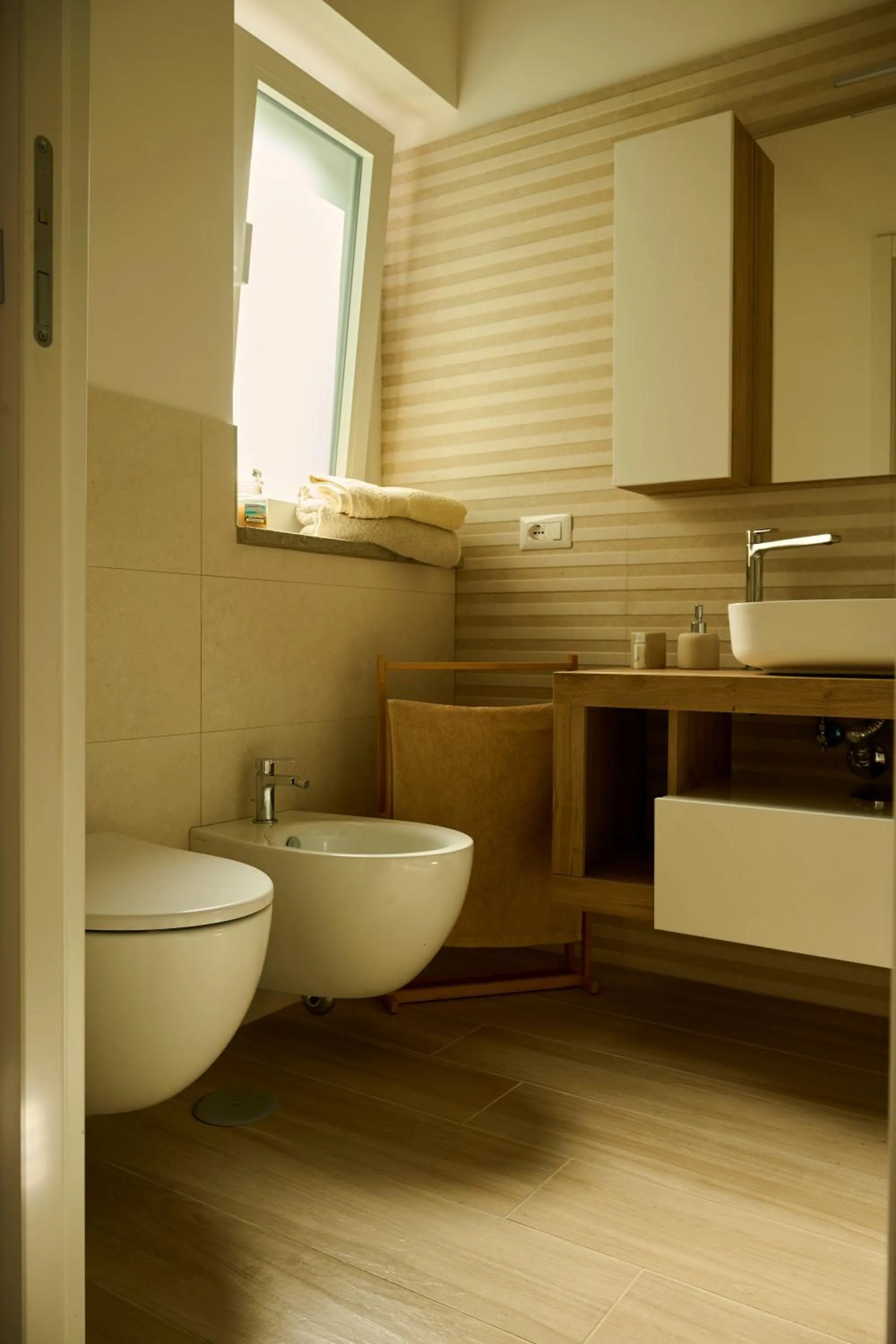 Toilet in Green Woody Home
