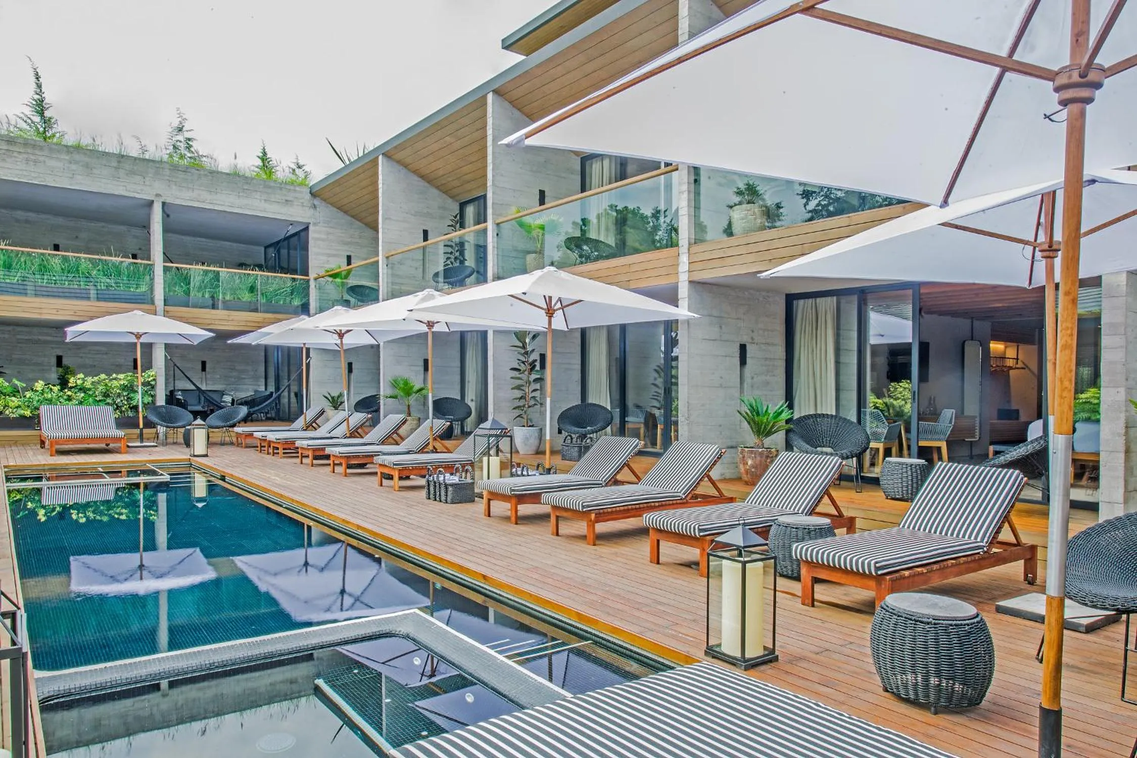 Pool view in El Lugar del que te hable Hotel Boutique