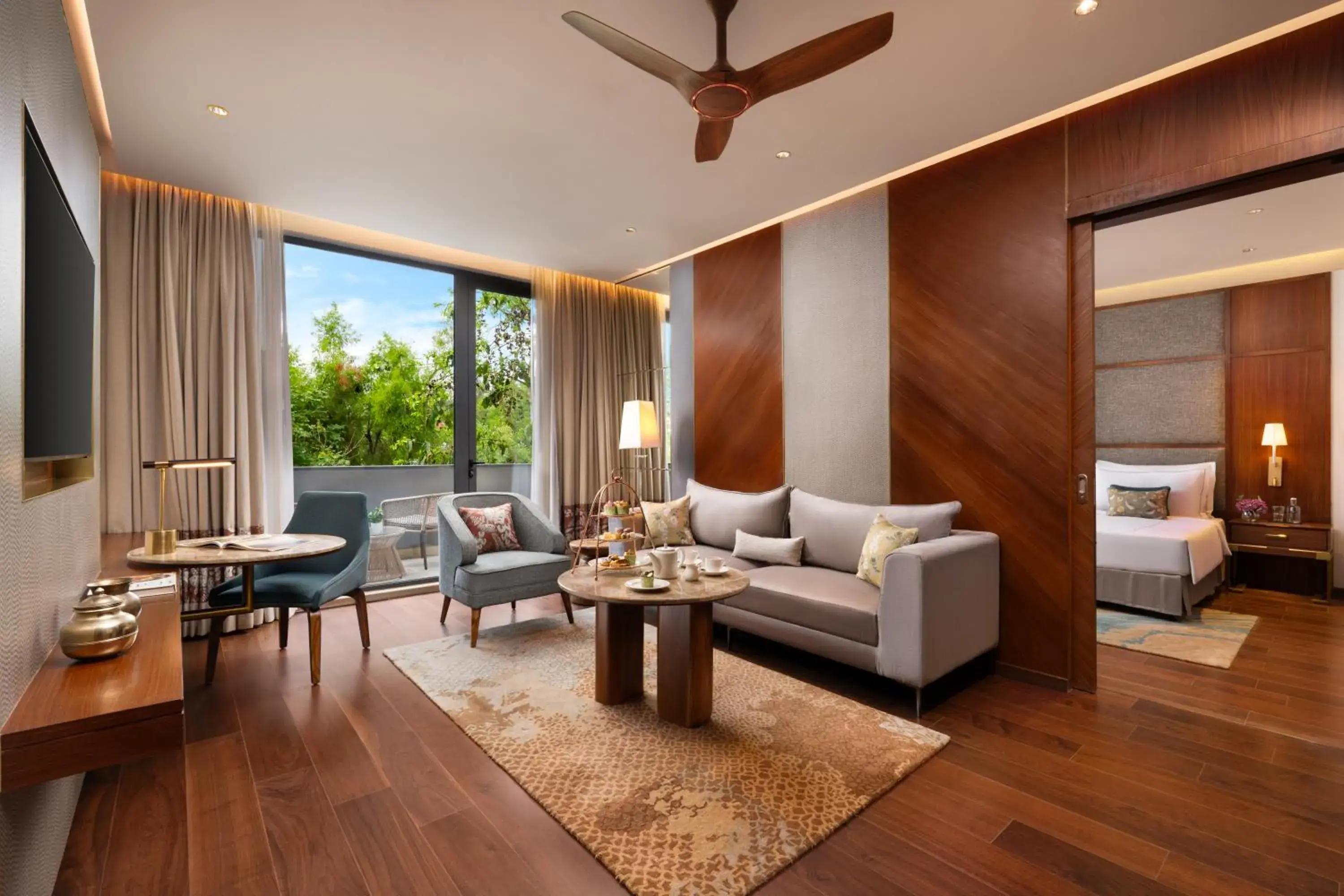 Living room, Bed in Taj Damdama Lake Resort & Spa, Gurugram Living room, Bed in Taj Damdama Lake Resort & Spa, Gurugram