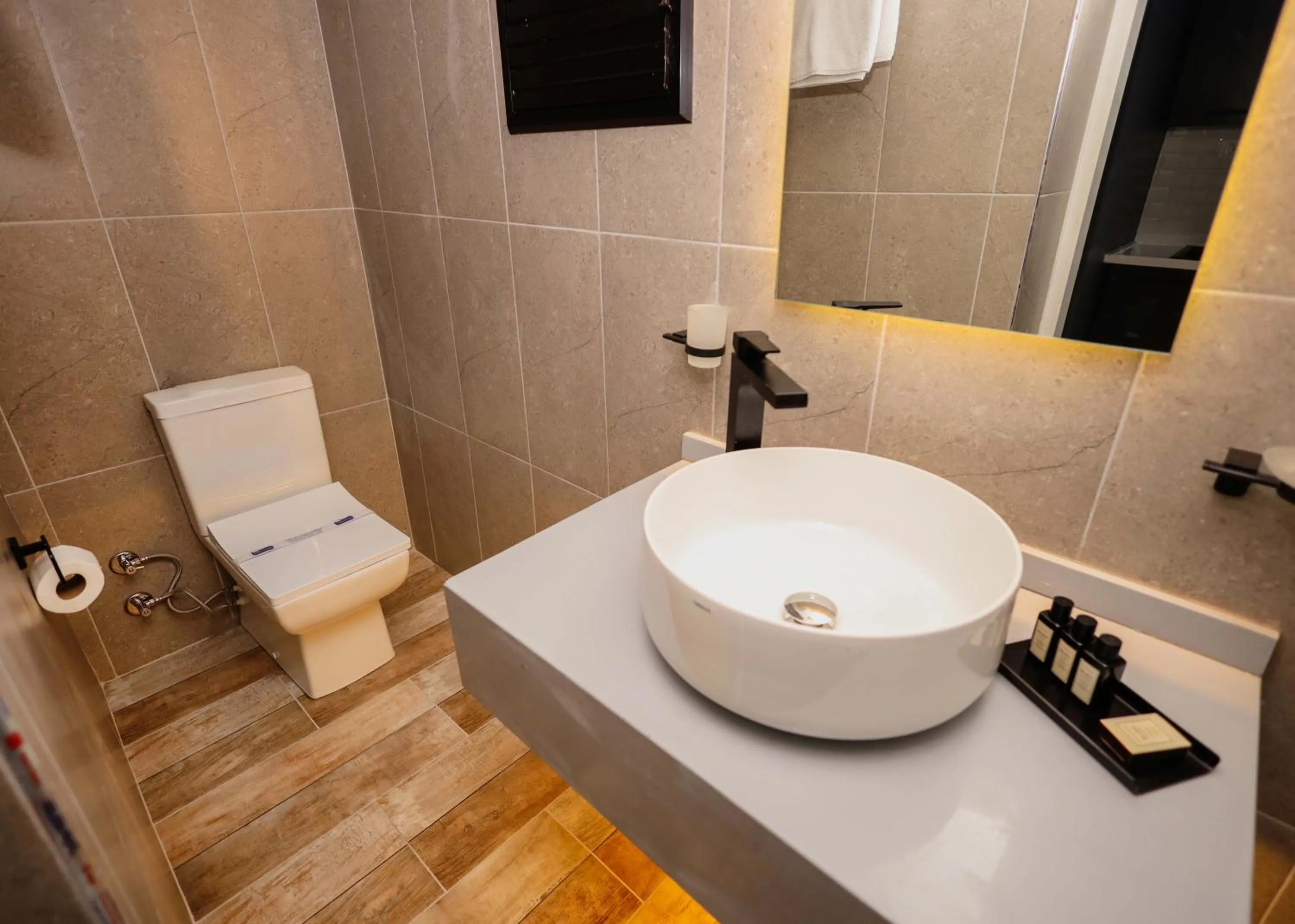Shower in Selvese Suites, Serviced Living in Galata