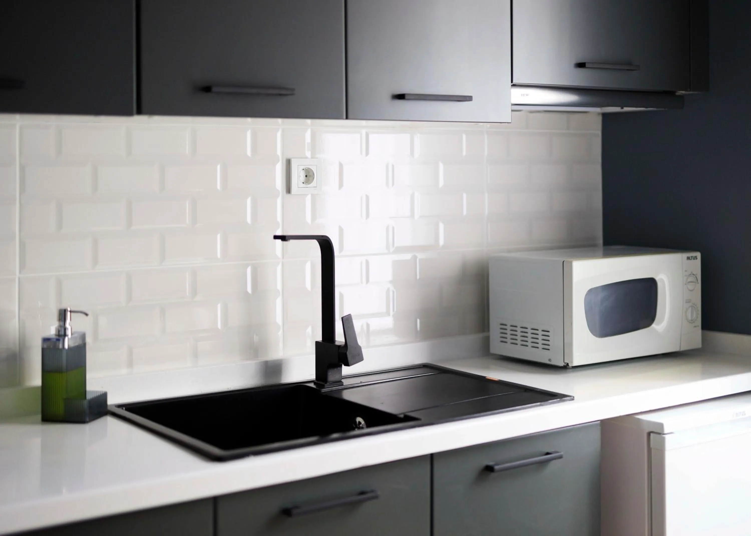 kitchen in Selvese Suites, Serviced Living in Galata