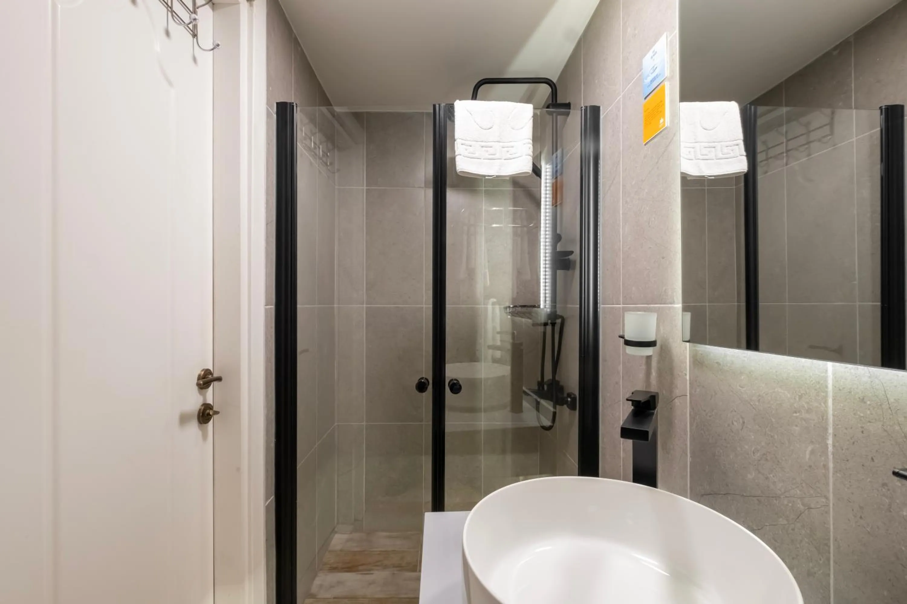 Shower in Selvese Suites, Serviced Living in Galata