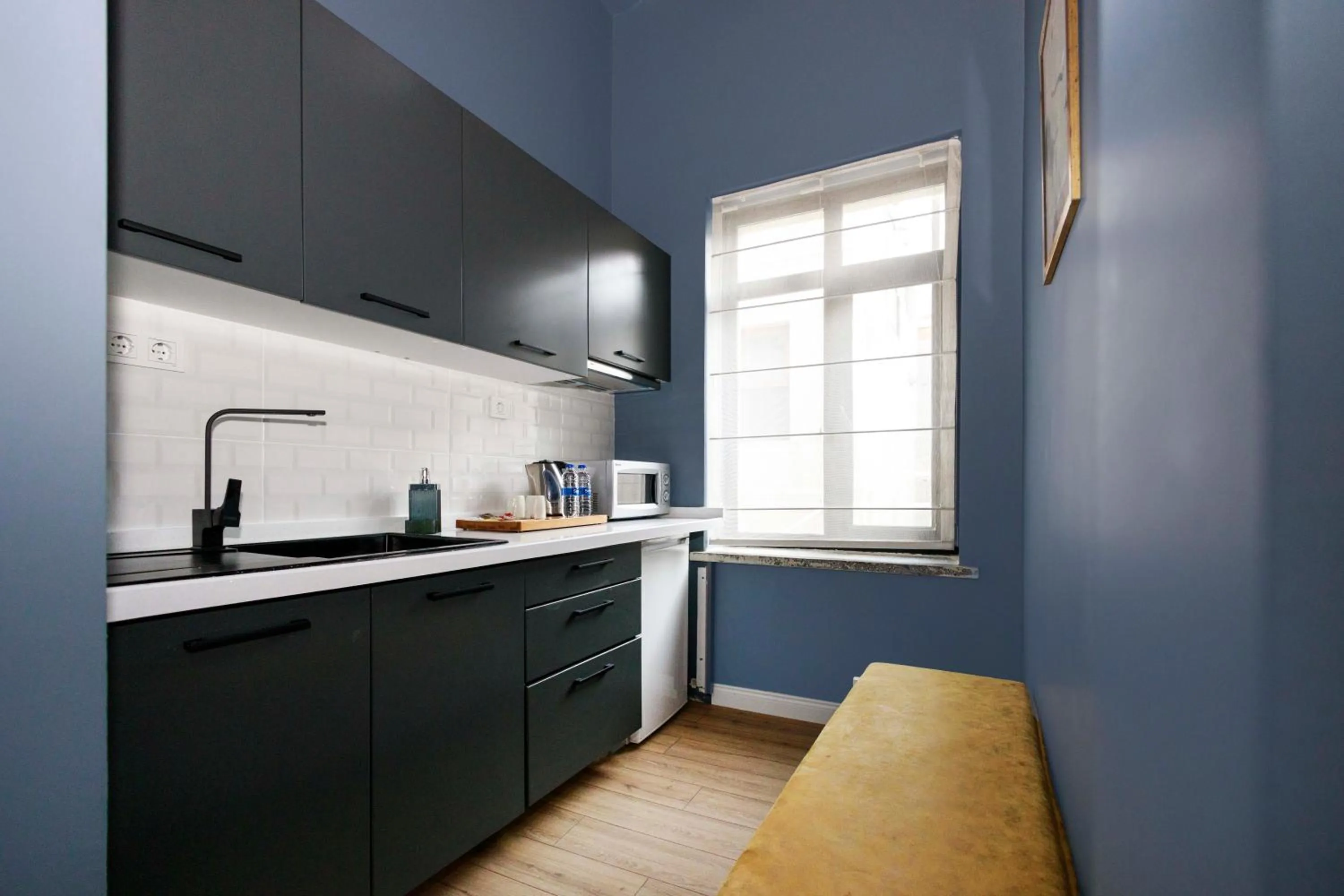 kitchen in Selvese Suites, Serviced Living in Galata