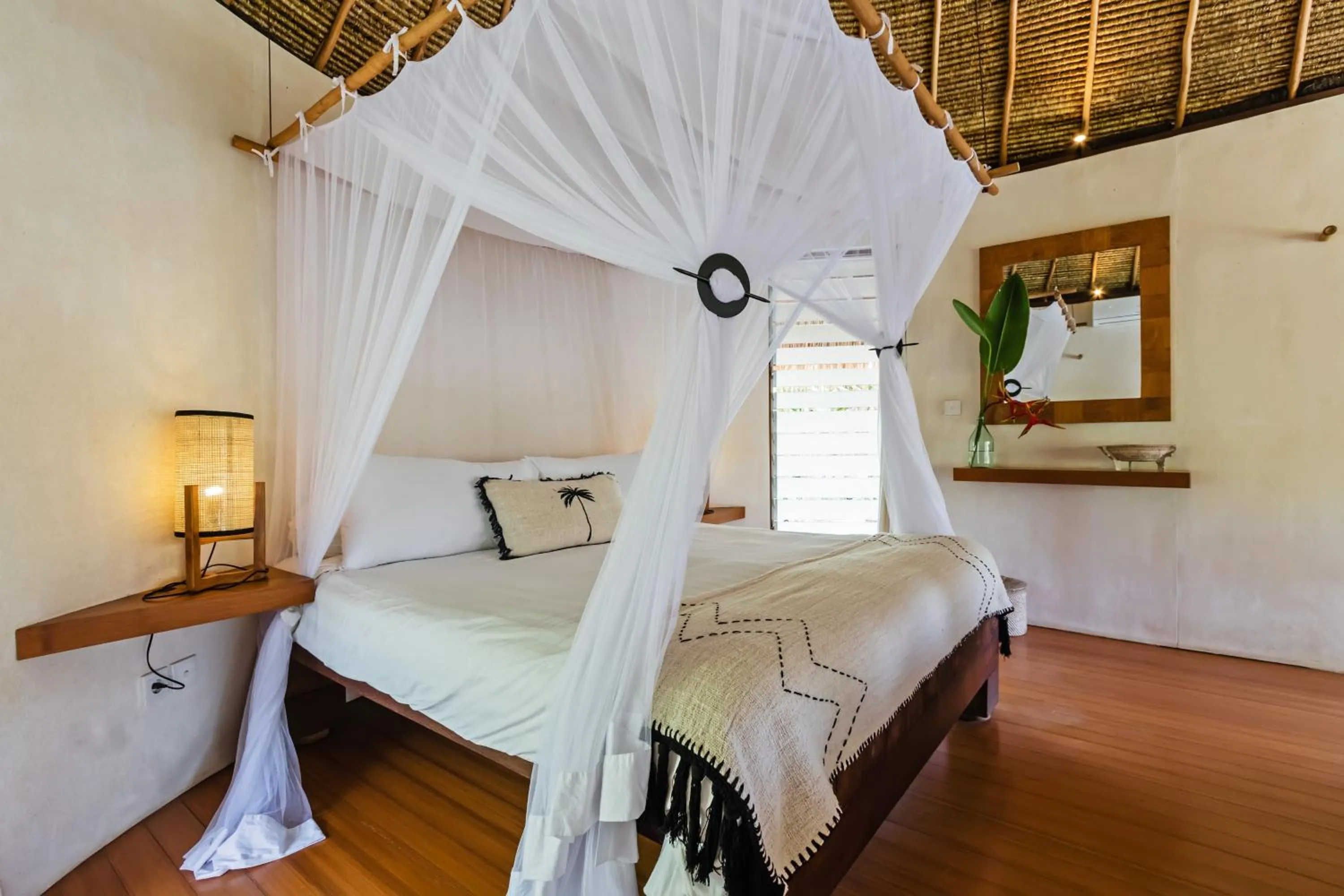 Bed in Acacia Bungalows Bingin