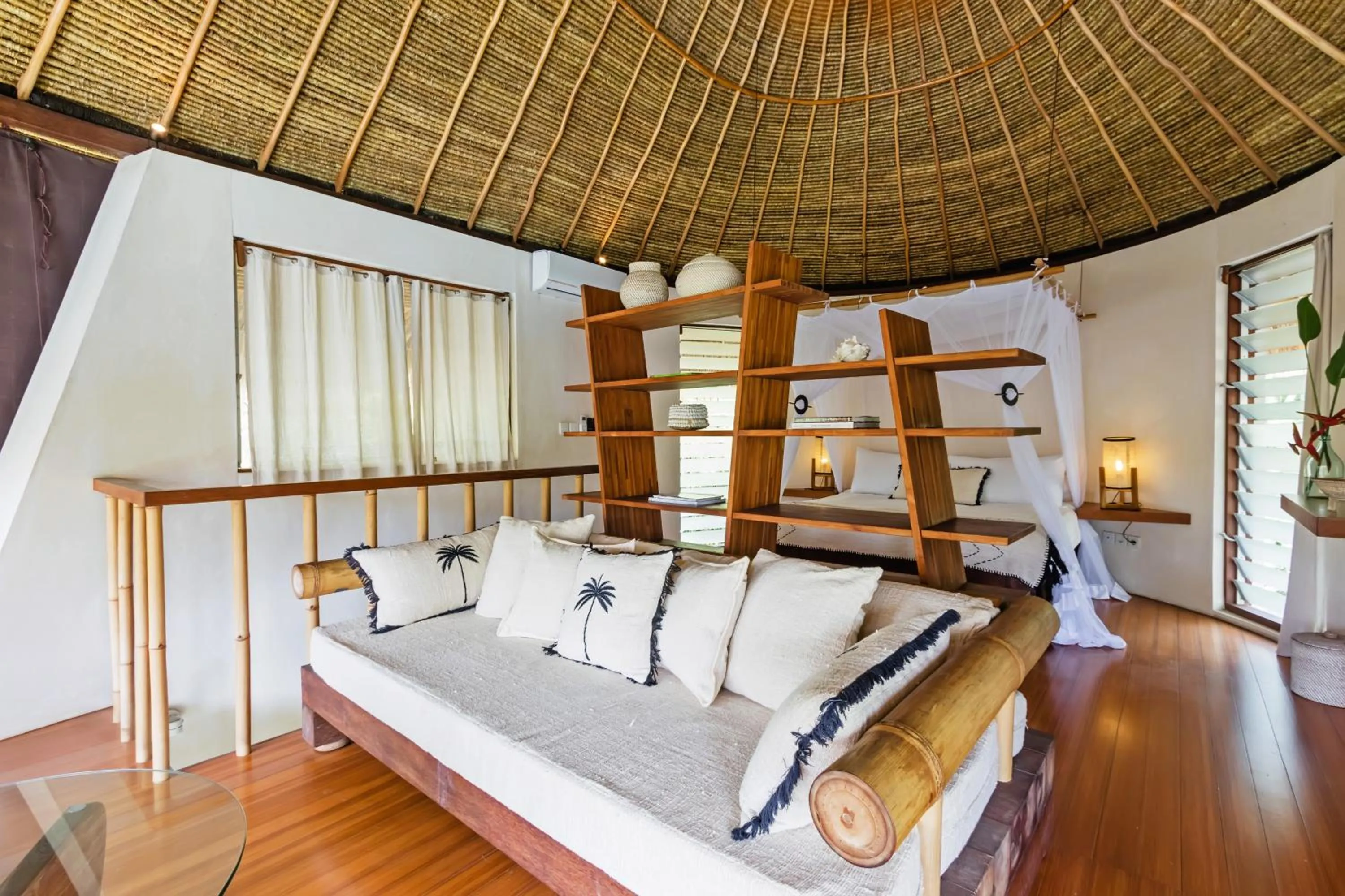 Bed in Acacia Bungalows Bingin
