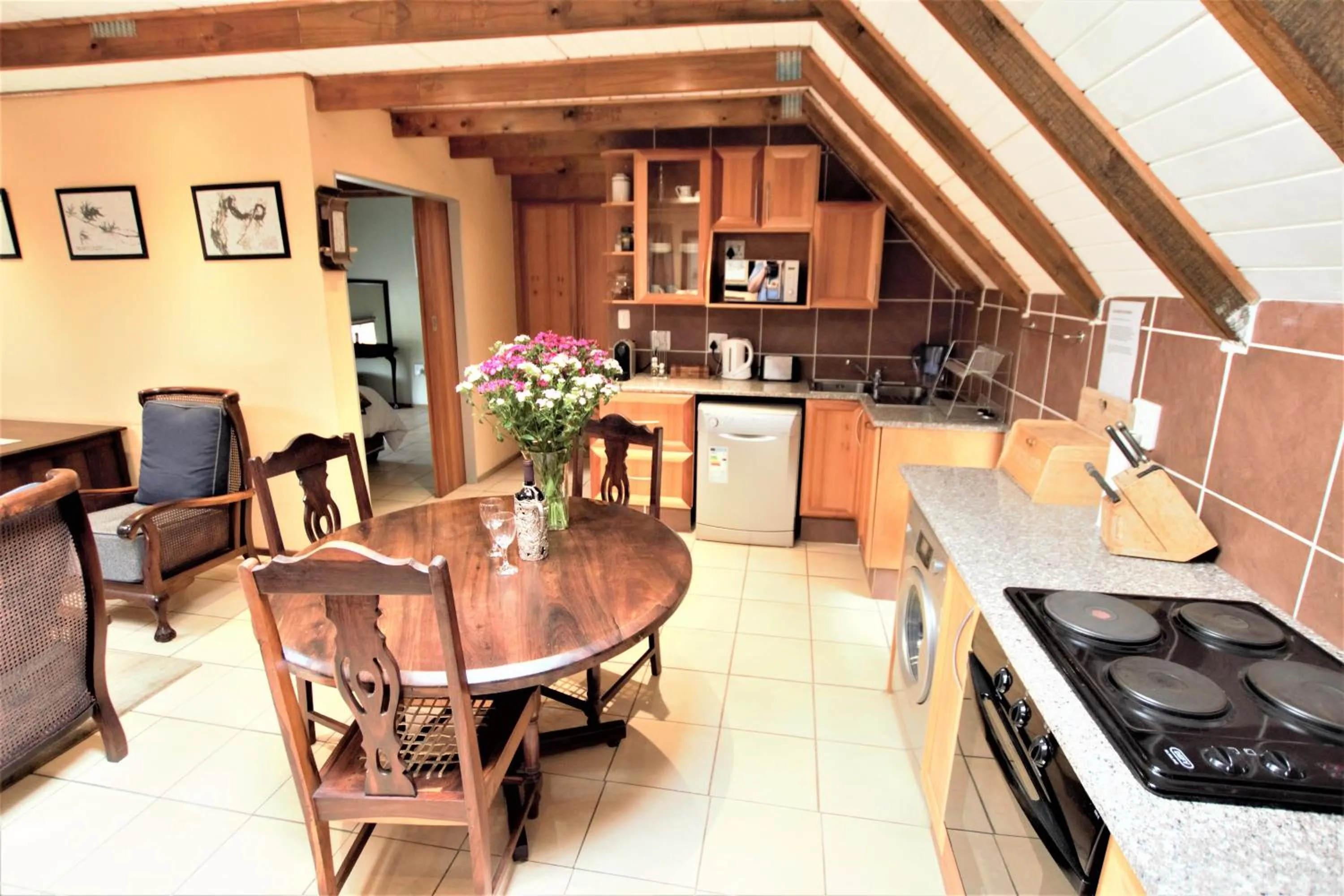 Dining area in Emzini Apartments