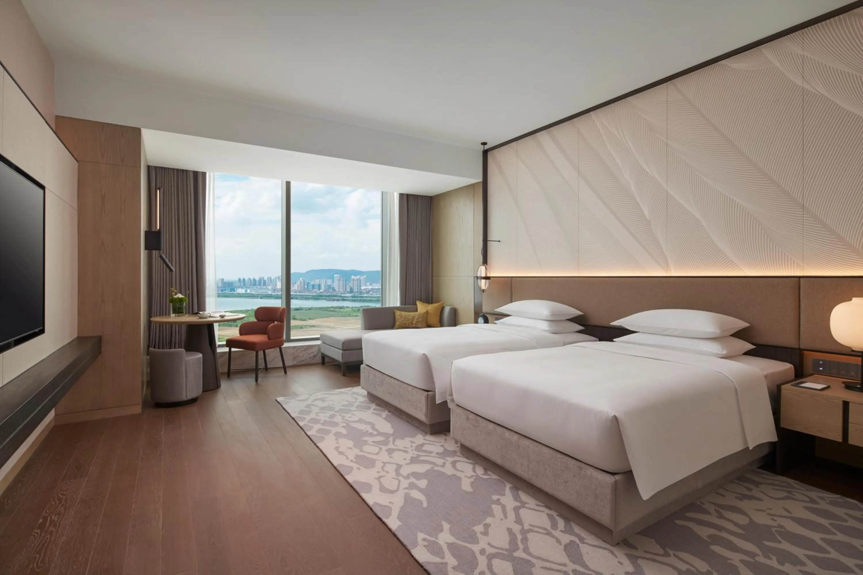 Bed in Hyatt Regency Changshu Kuncheng Lake