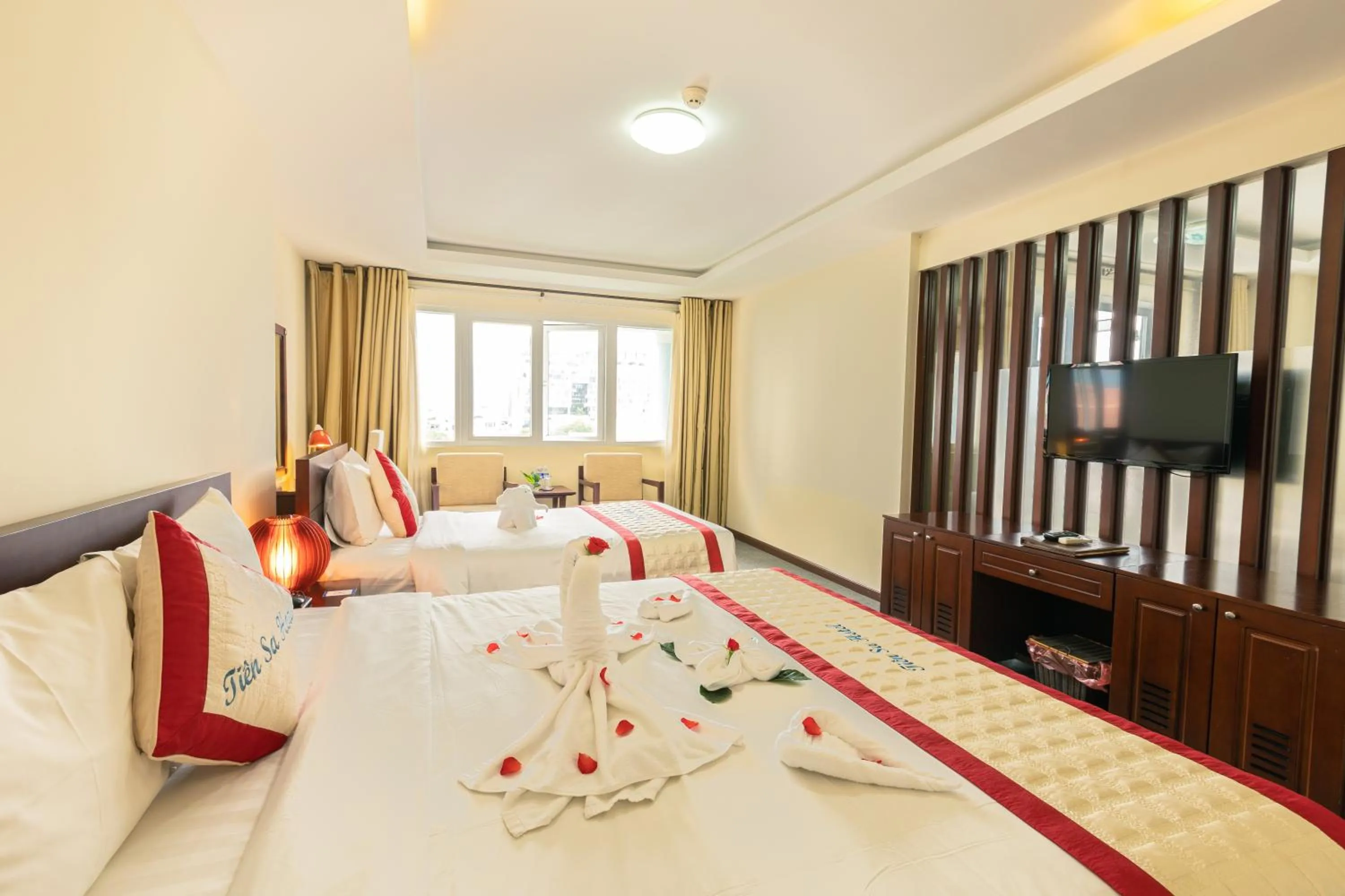 Bed in Tien Sa Danang Hotel