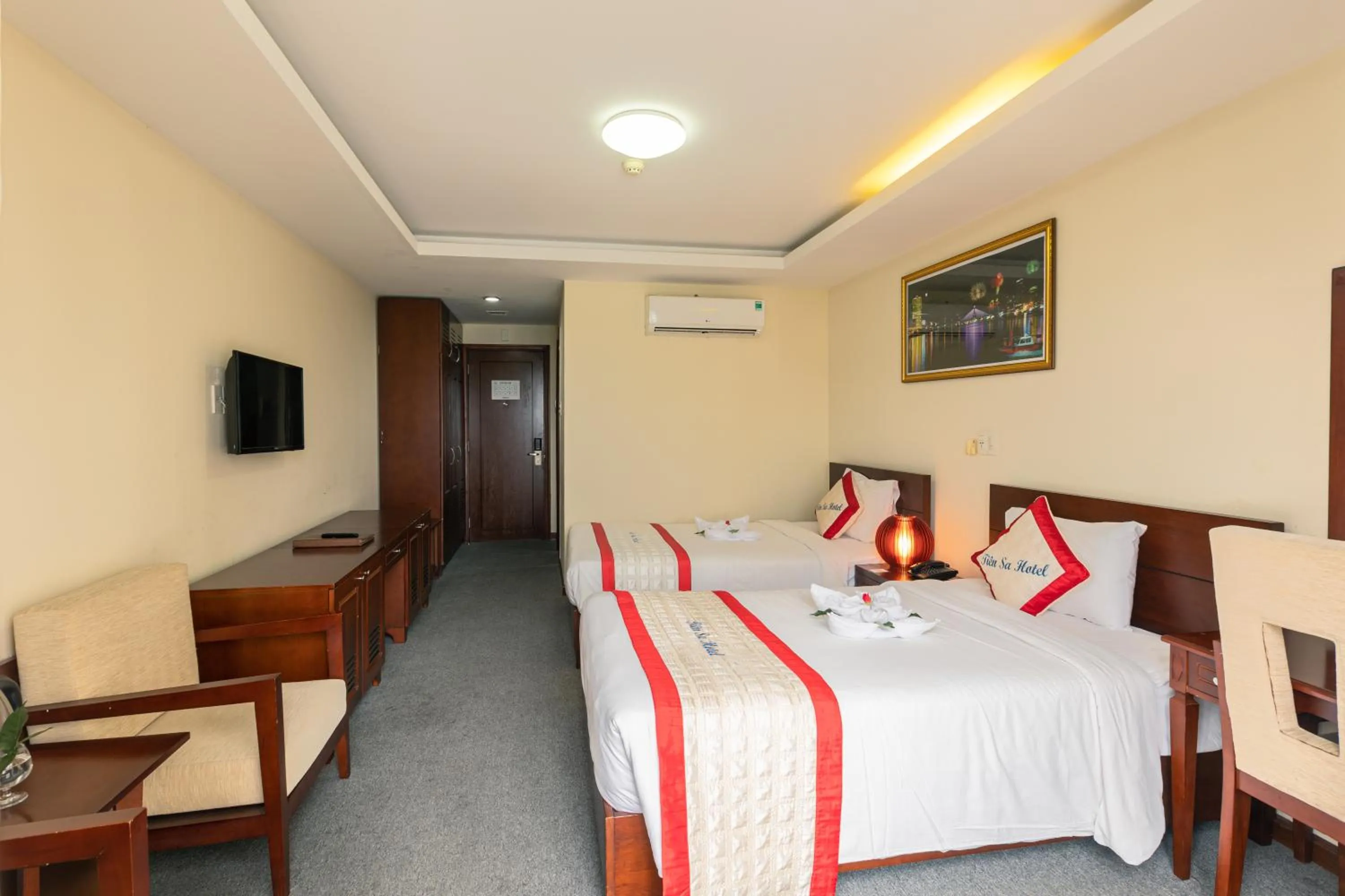 Bed in Tien Sa Danang Hotel