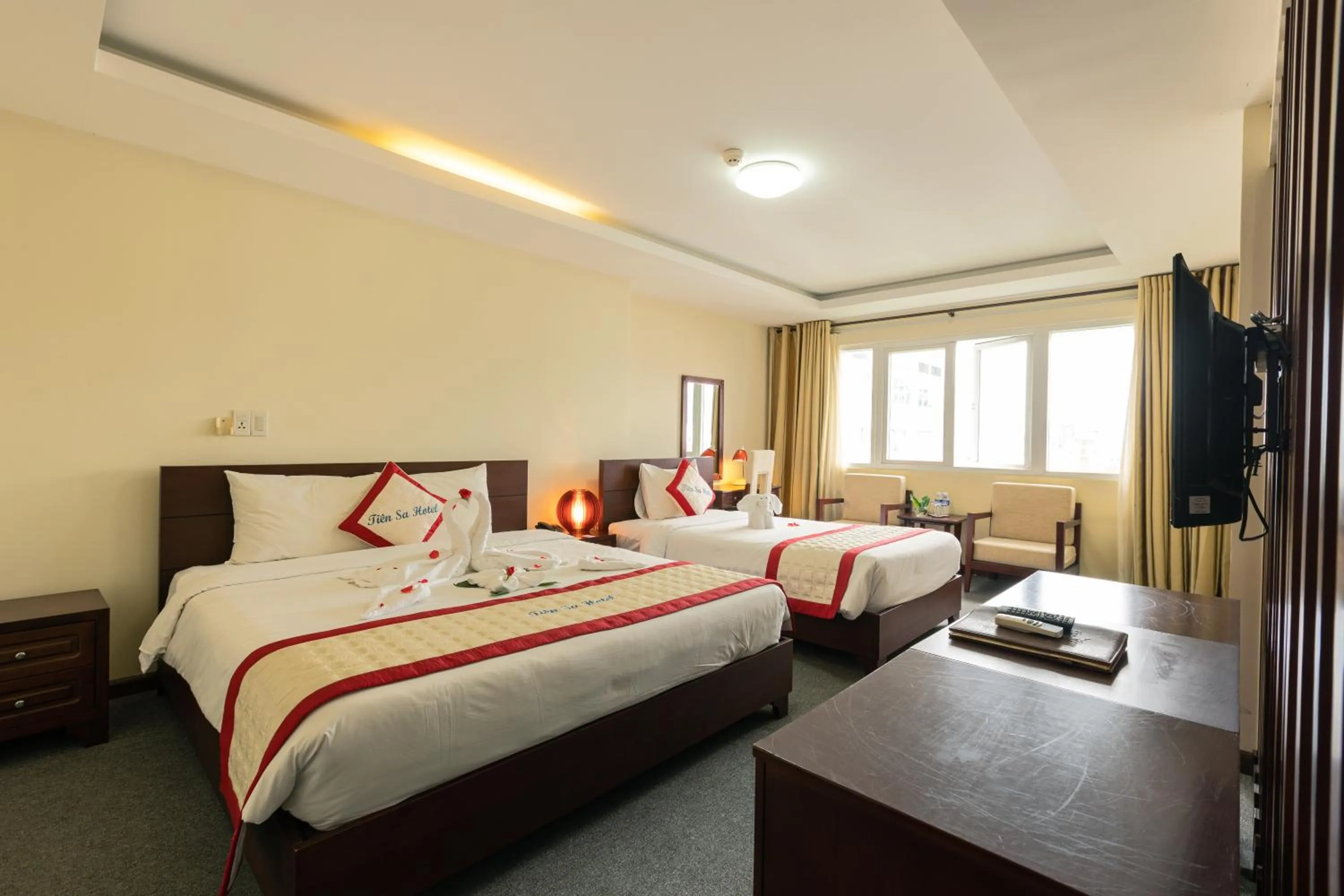 Bed in Tien Sa Danang Hotel