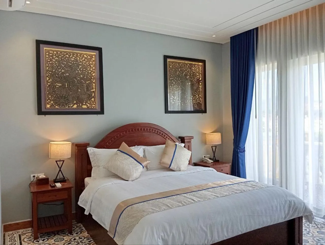 Bedroom, Bed in Sokchea Kampot Hotel