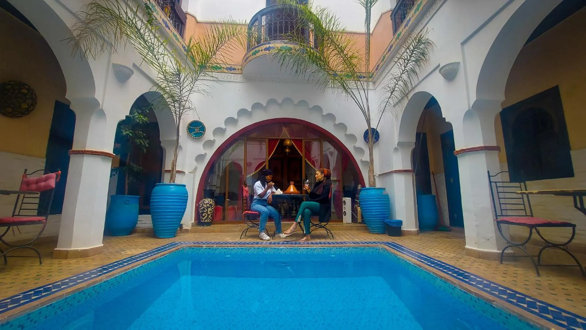 Pool view in Riad Safir Marrakech