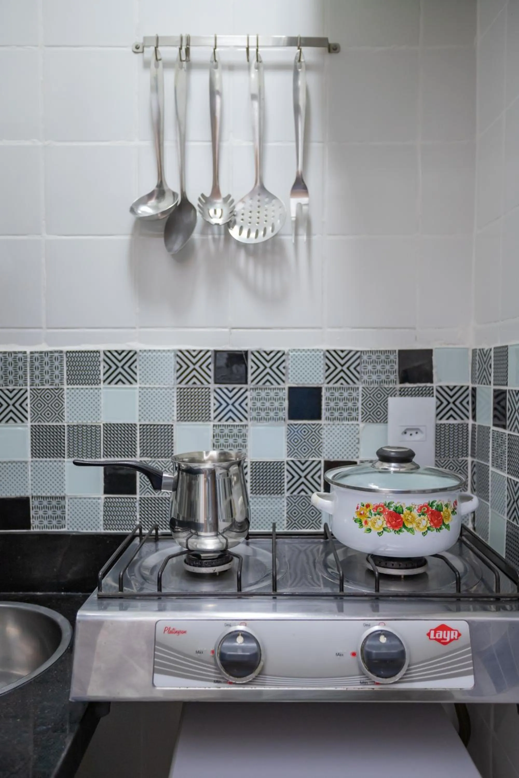 Kitchen or kitchenette in Apartamento Copacabana RJ