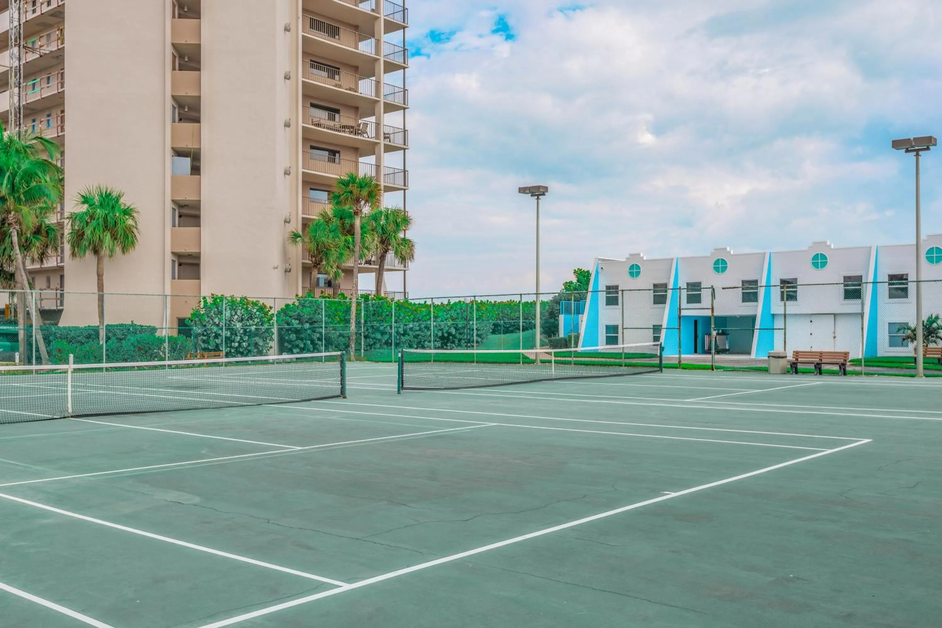 Tennis court in GetAways at Turtle Reef Club