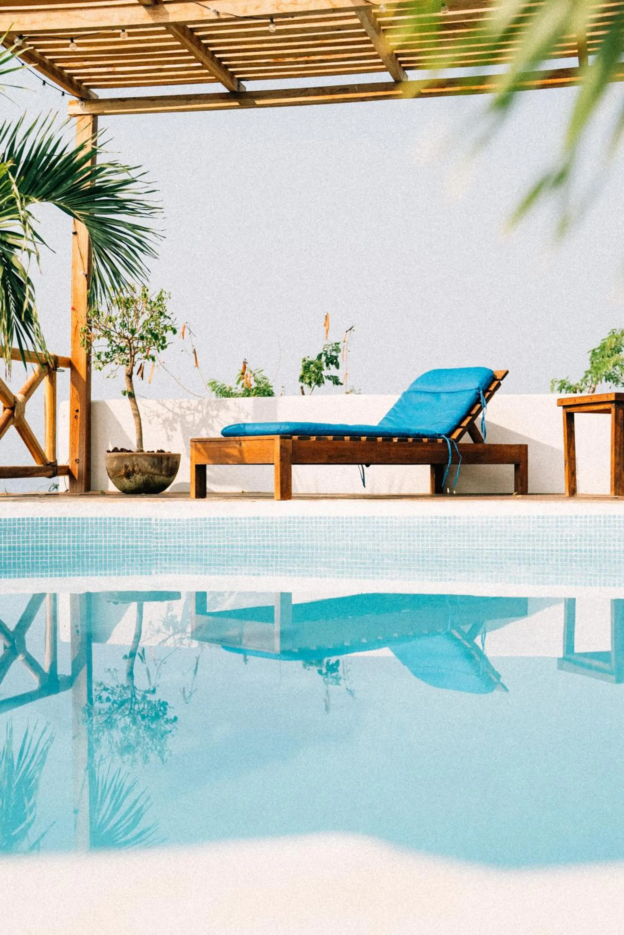 Pool view in Hotel Boutique casa la Malagueña