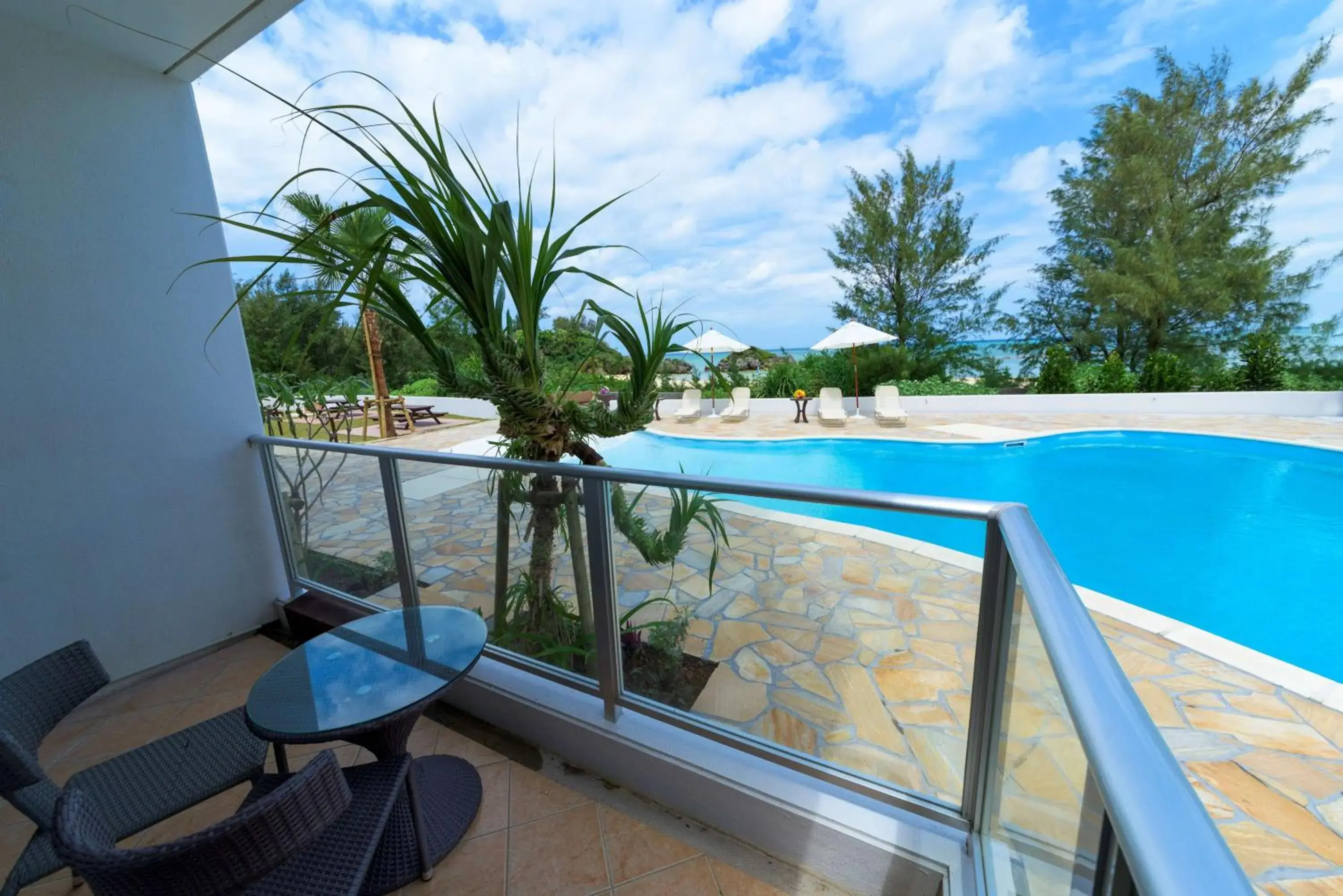 Pool view in Best Western Okinawa Onna Beach Pool view in Best Western Okinawa Onna Beach