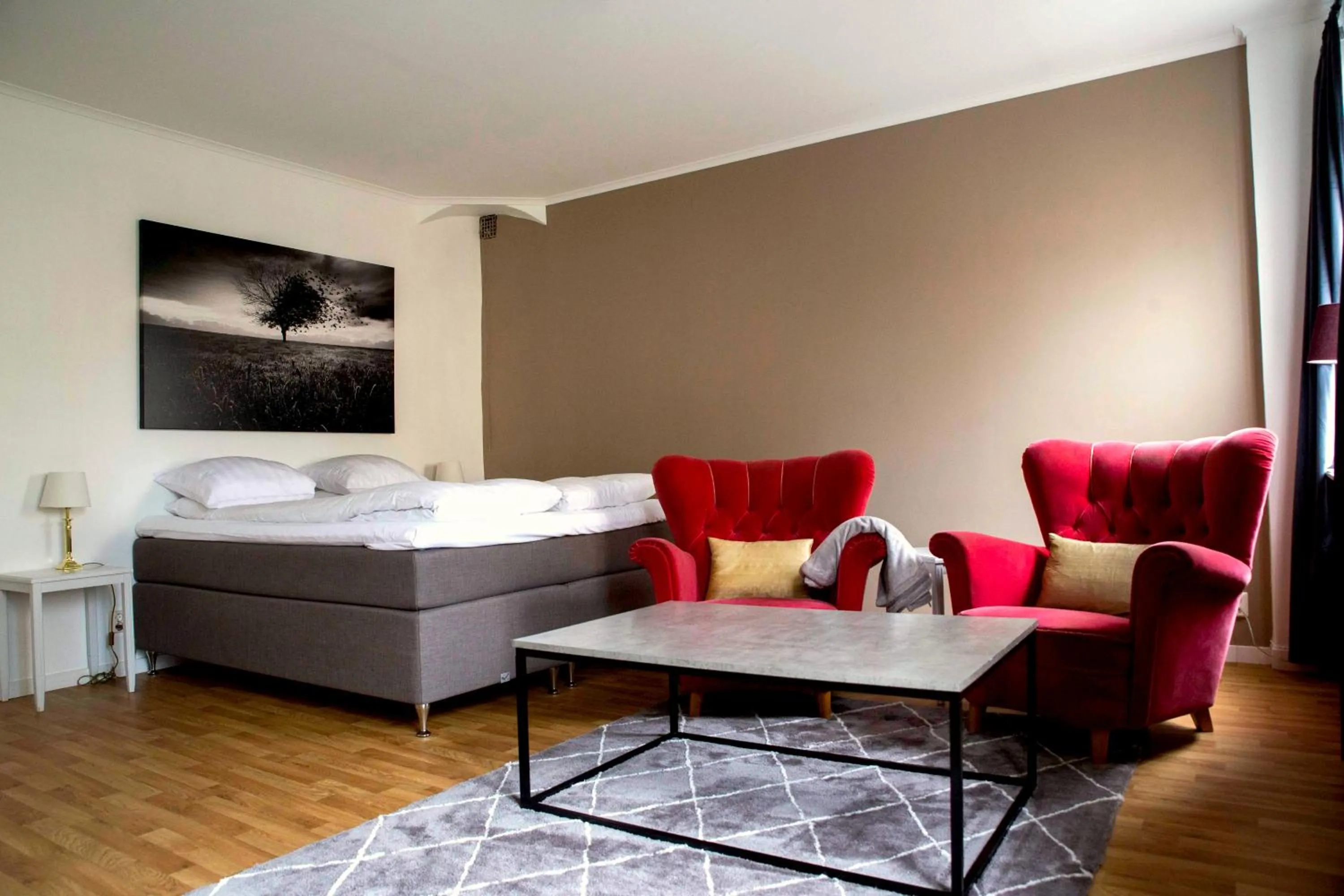 Bed in Eksjö Stadshotell Annex