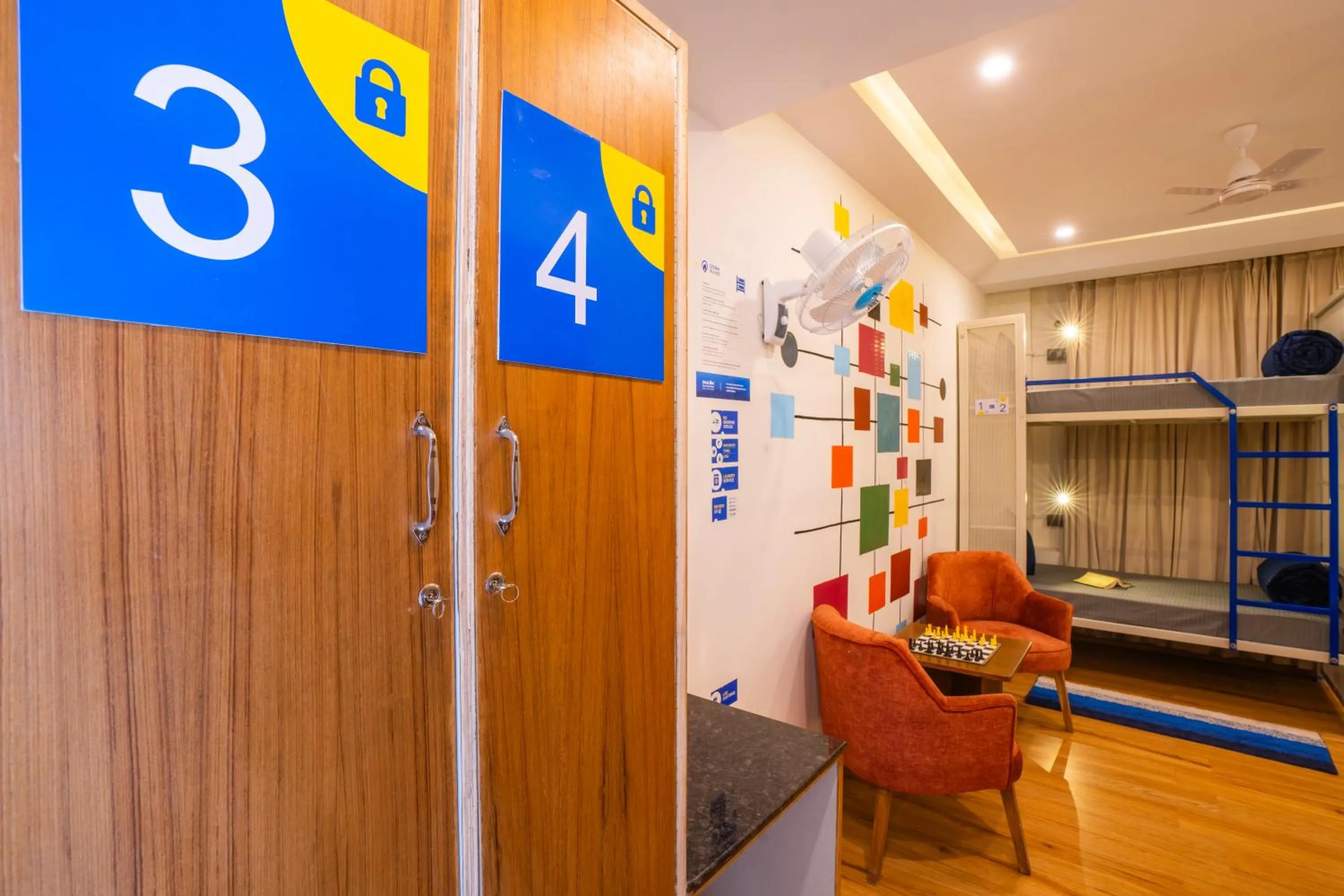 Seating area in Shalom Backpackers Mussoorie