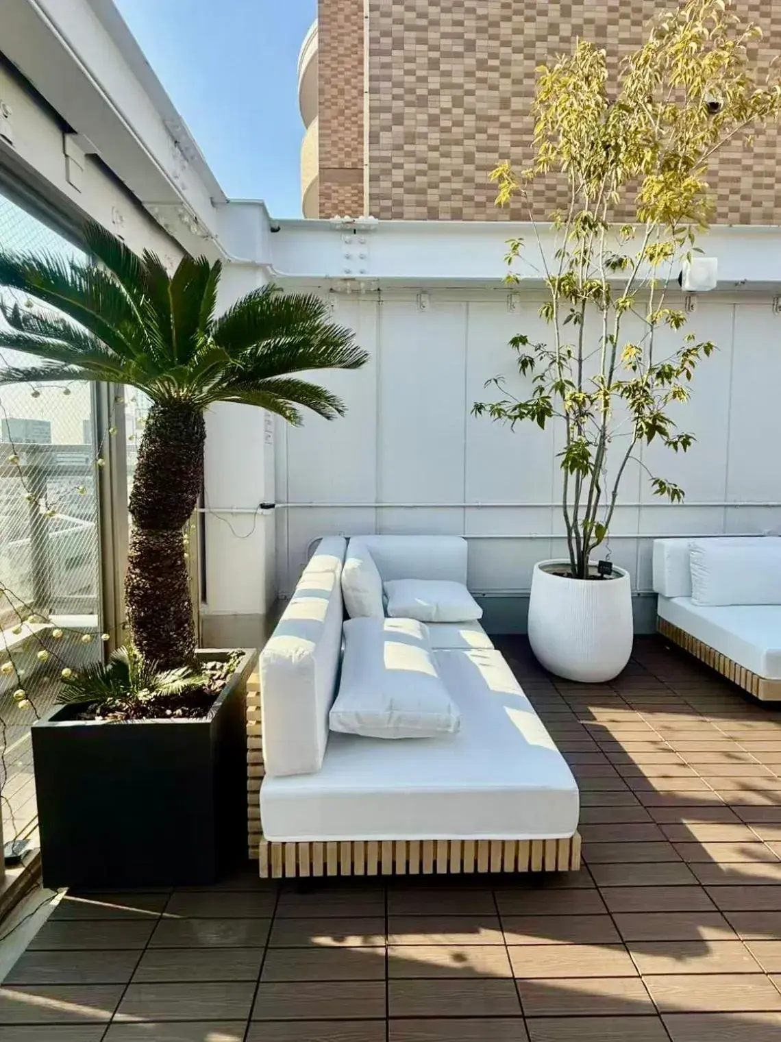 Patio, Bed in Y&Y NAMBA HOTEL Osaka Patio, Bed in Y&Y NAMBA HOTEL Osaka