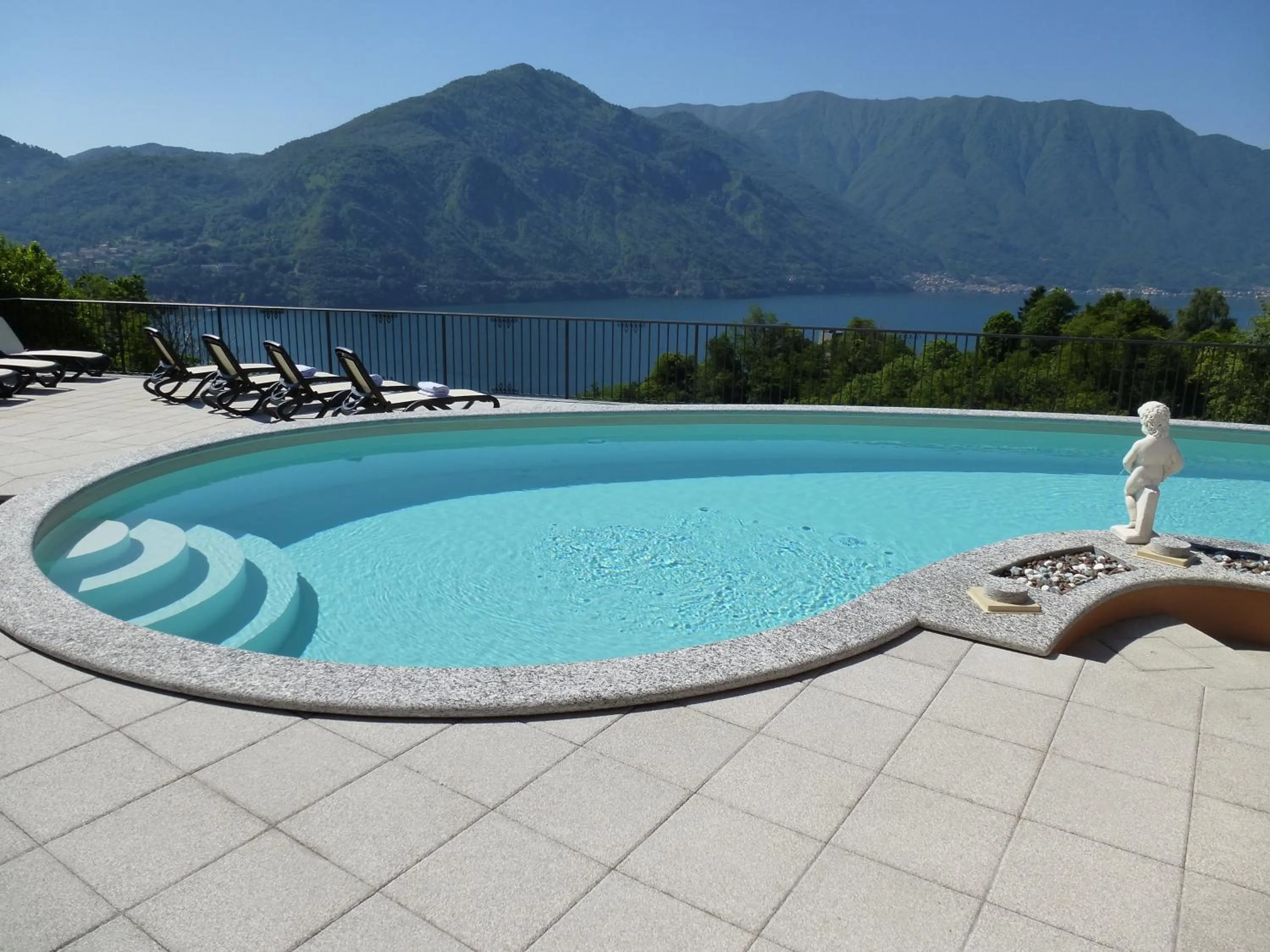 Pool view in Albergo Rusall