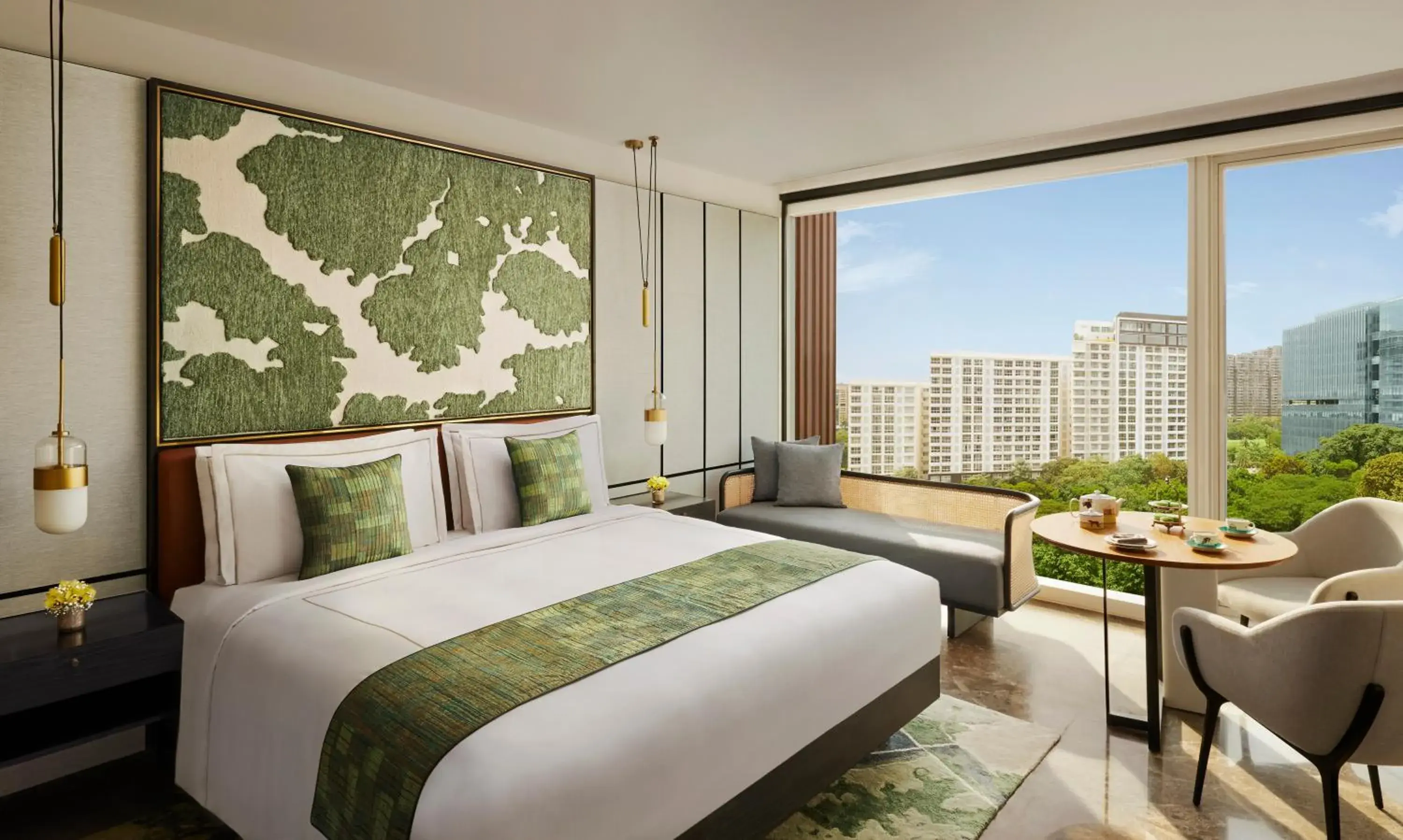 Taj Club King Bed with Complimentary One Way Airport Transfer , Evening Cocktail Hours and access to Taj Club Lounge - single occupancy in Taj The Trees, Mumbai Taj Club King Bed with Complimentary One Way Airport Transfer , Evening Cocktail Hours and access to Taj Club Lounge - single occupancy in Taj The Trees, Mumbai