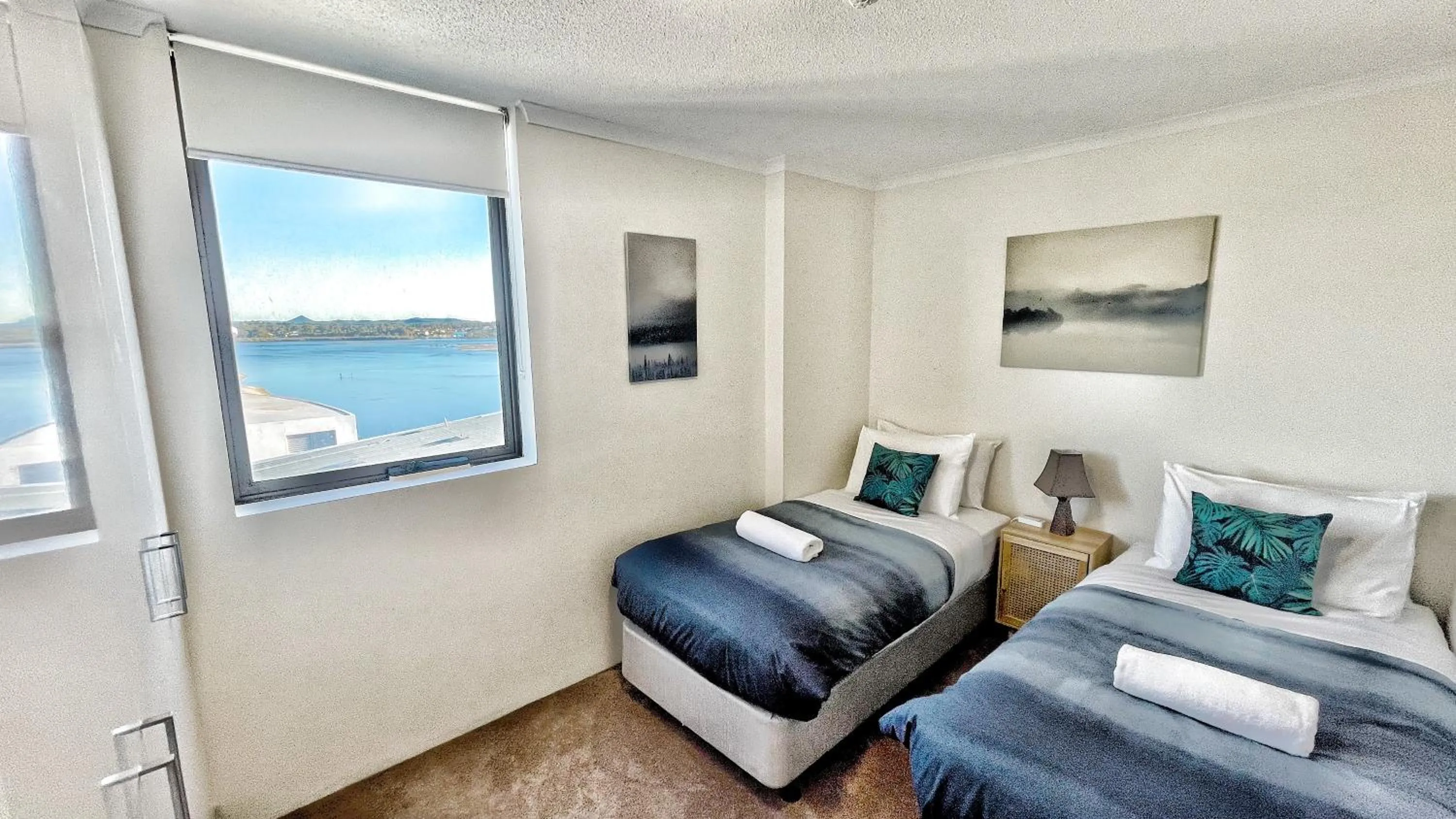 Bed in Maroochydore Riverfront Apartment