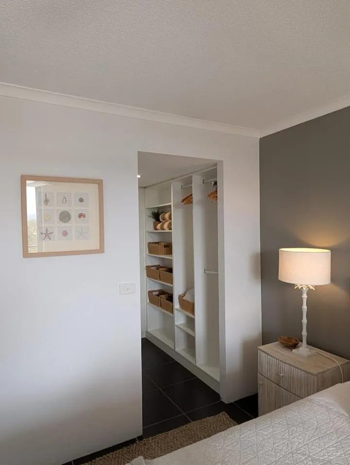 Bed in Maroochydore Riverfront Apartment