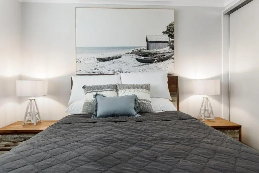 Bed in Maroochydore Riverfront Apartment