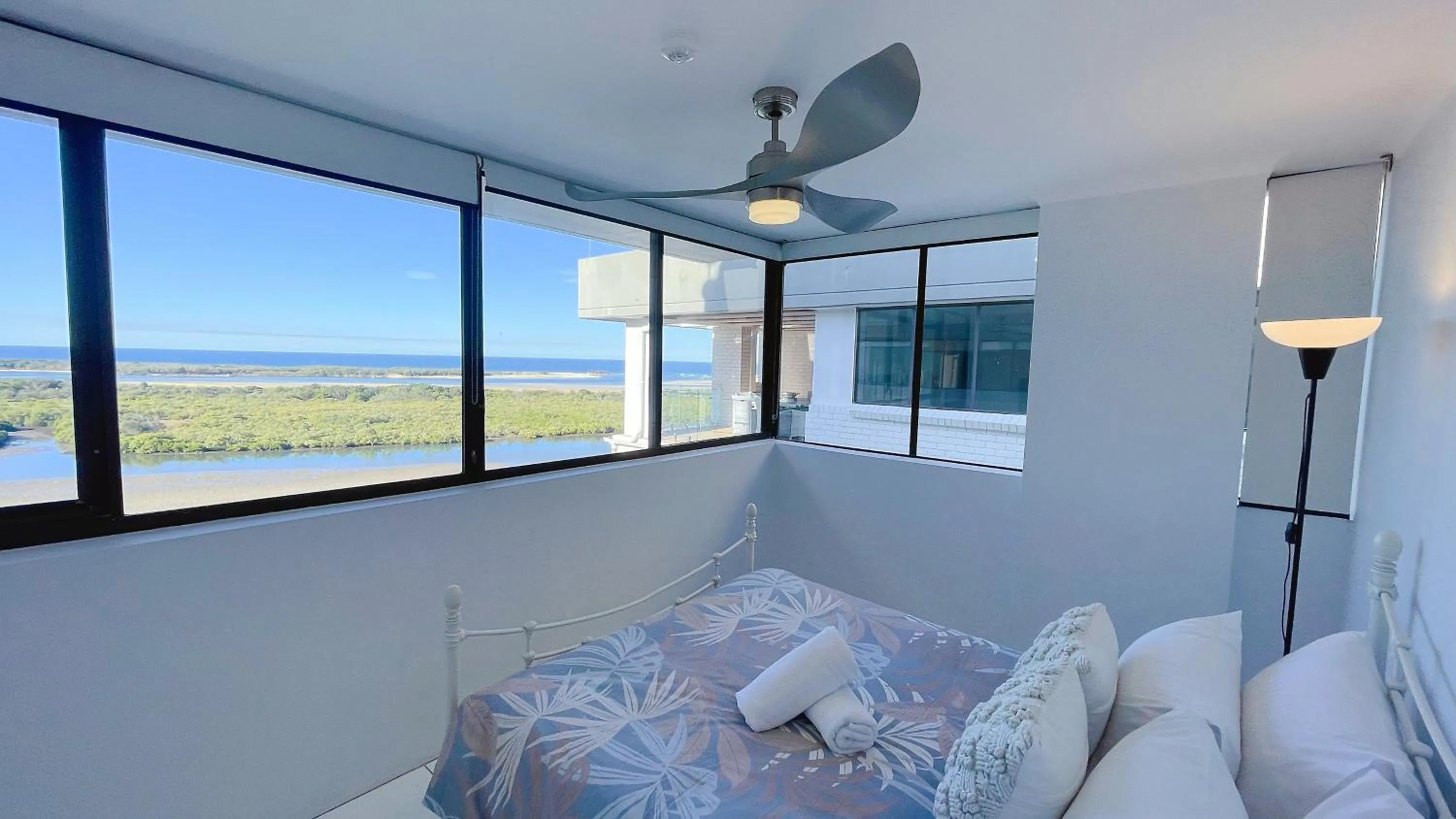 Bed in Maroochydore Riverfront Apartment