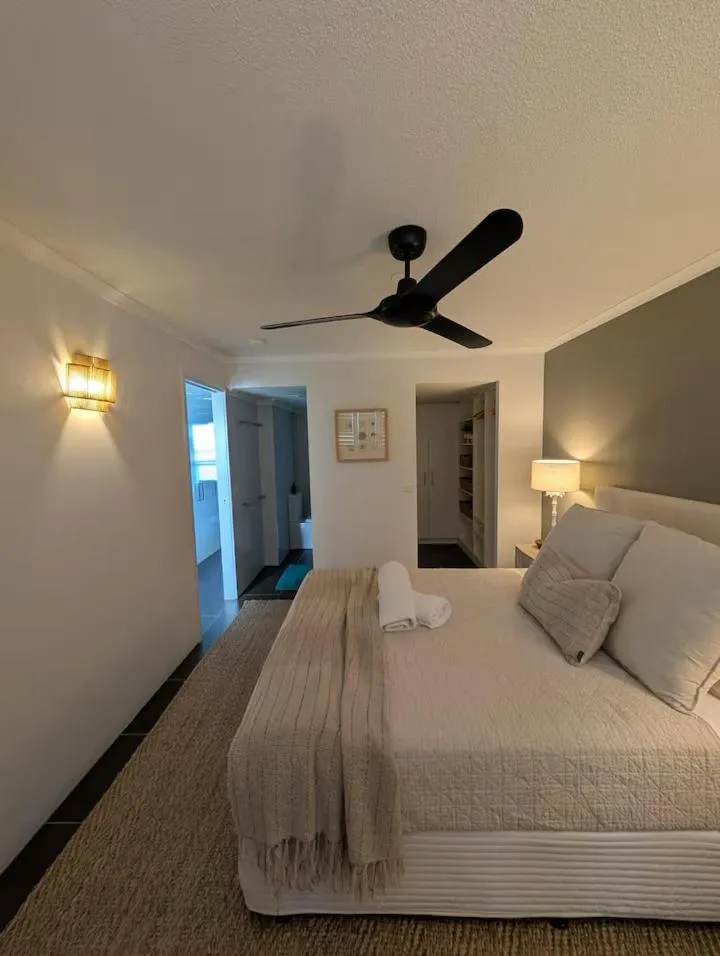 Bed in Maroochydore Riverfront Apartment