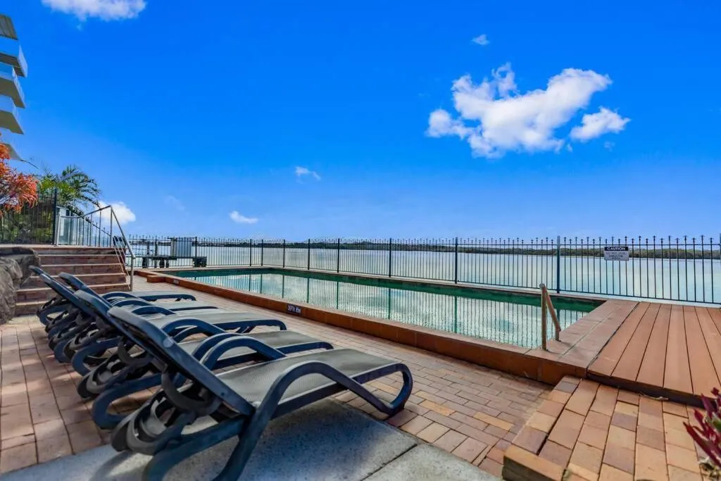 Swimming pool in Maroochydore Riverfront Apartment