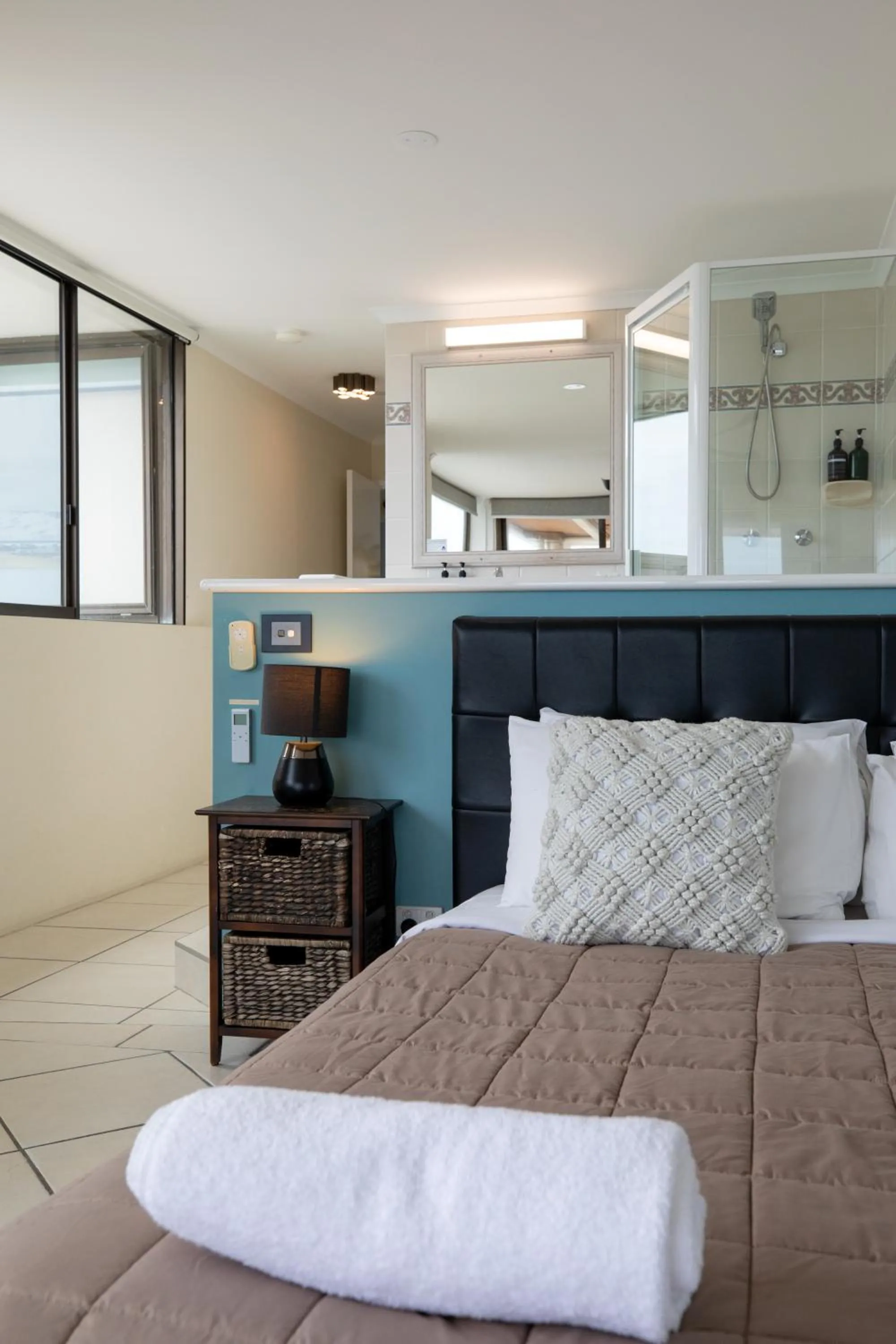 Bed in Maroochydore Riverfront Apartment