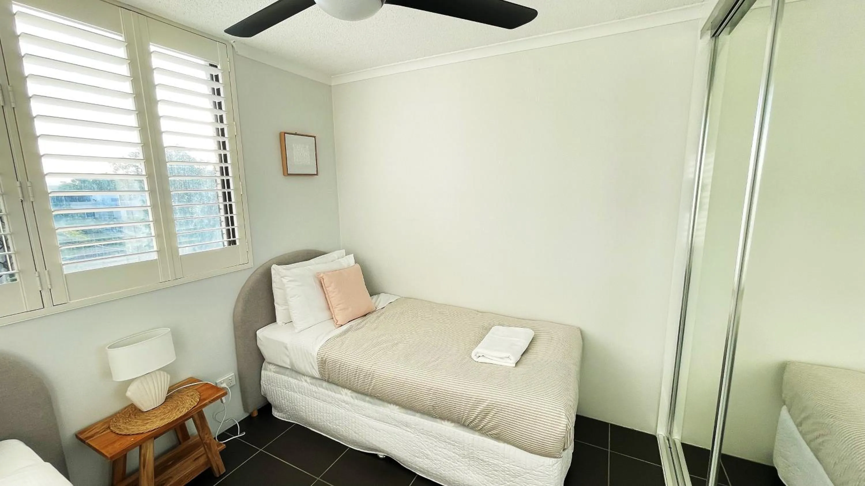 Bed in Maroochydore Riverfront Apartment