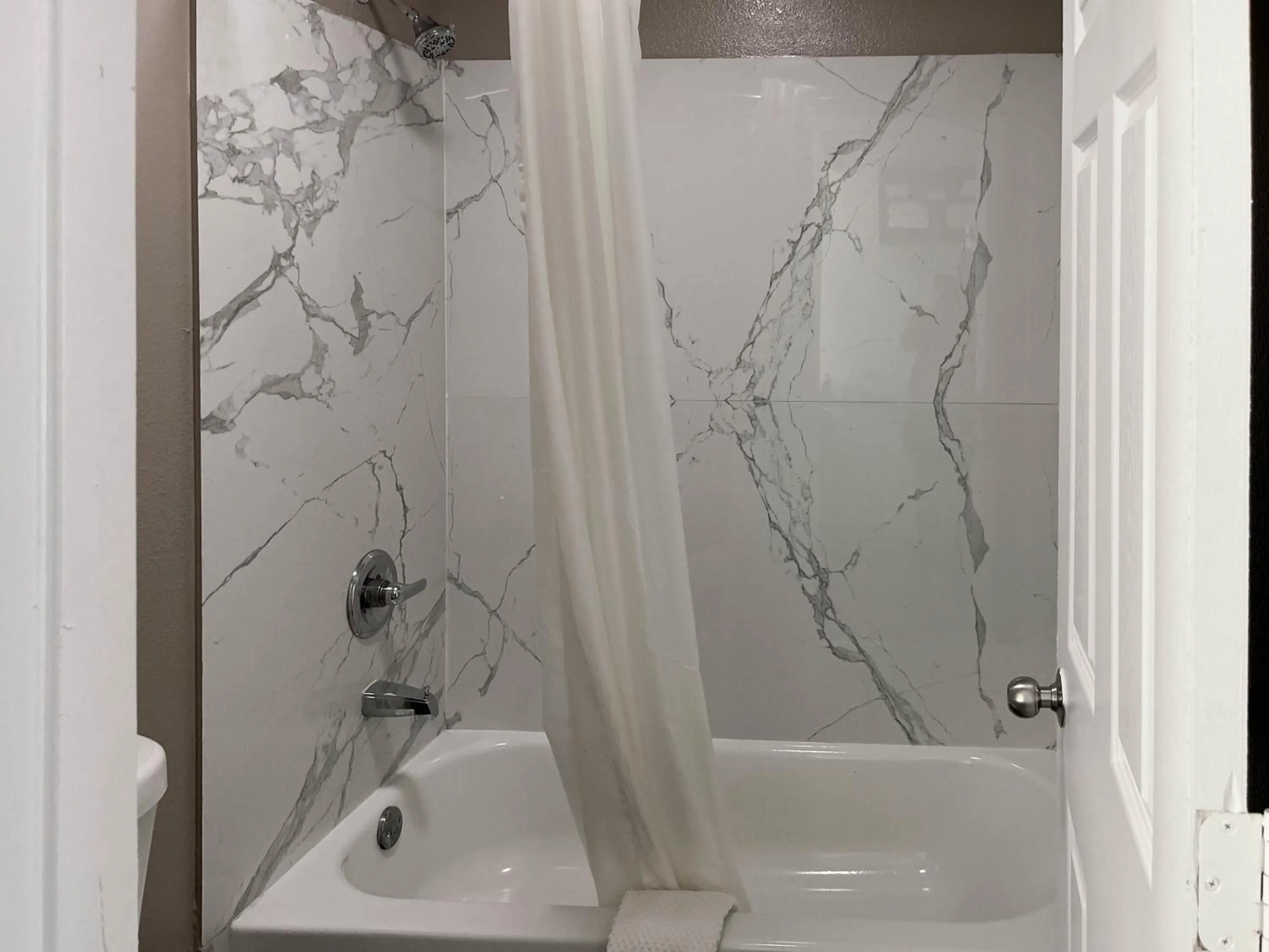 Bathroom in Studio 6 Suites - Lafayette, IN