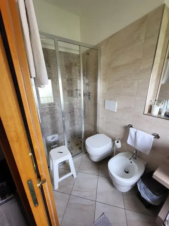 Shower, Bathroom in Hotel Villa Fulgida