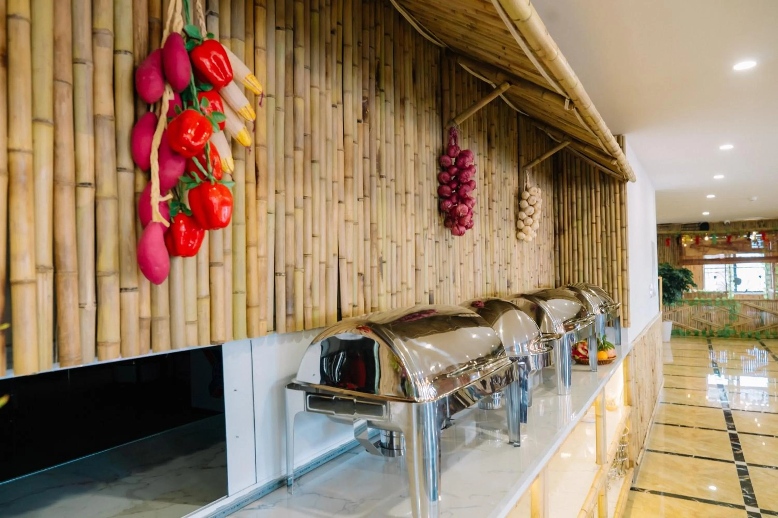 Buffet breakfast in Grand Flamant Hotel Sapa