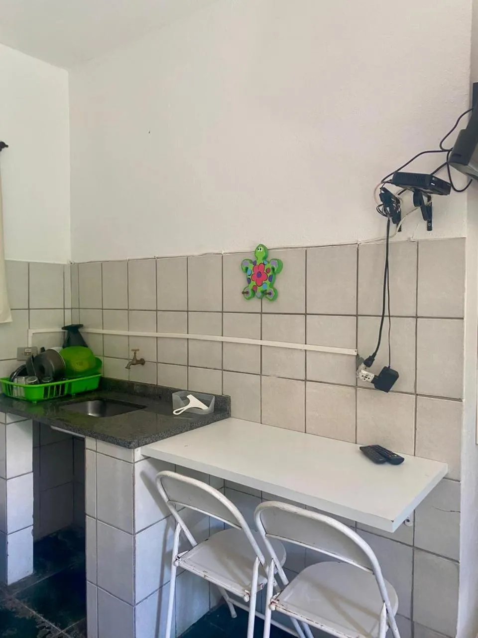 Kitchen or kitchenette in Pousada Recanto das Tartarugas