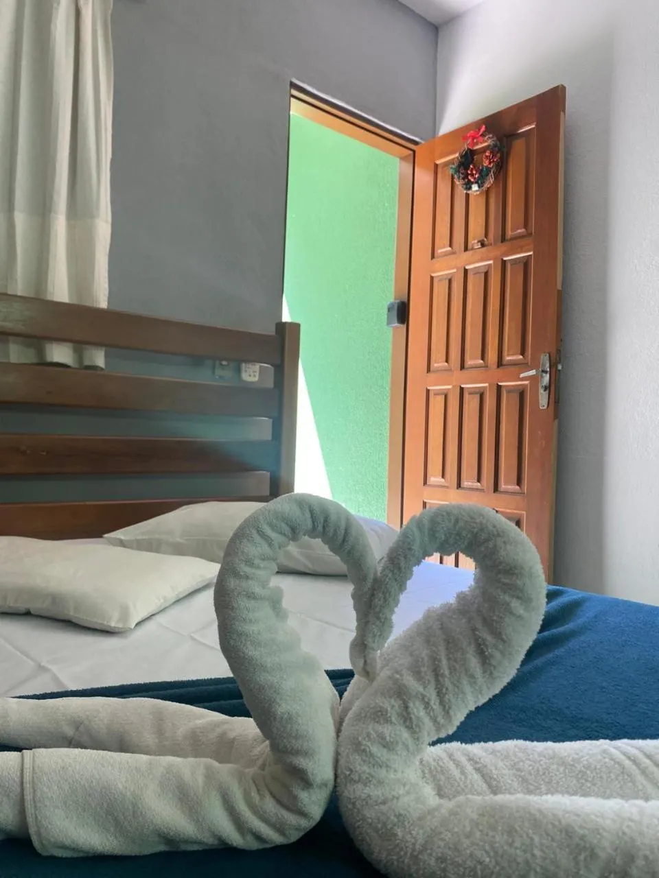 Bed in Pousada Recanto das Tartarugas