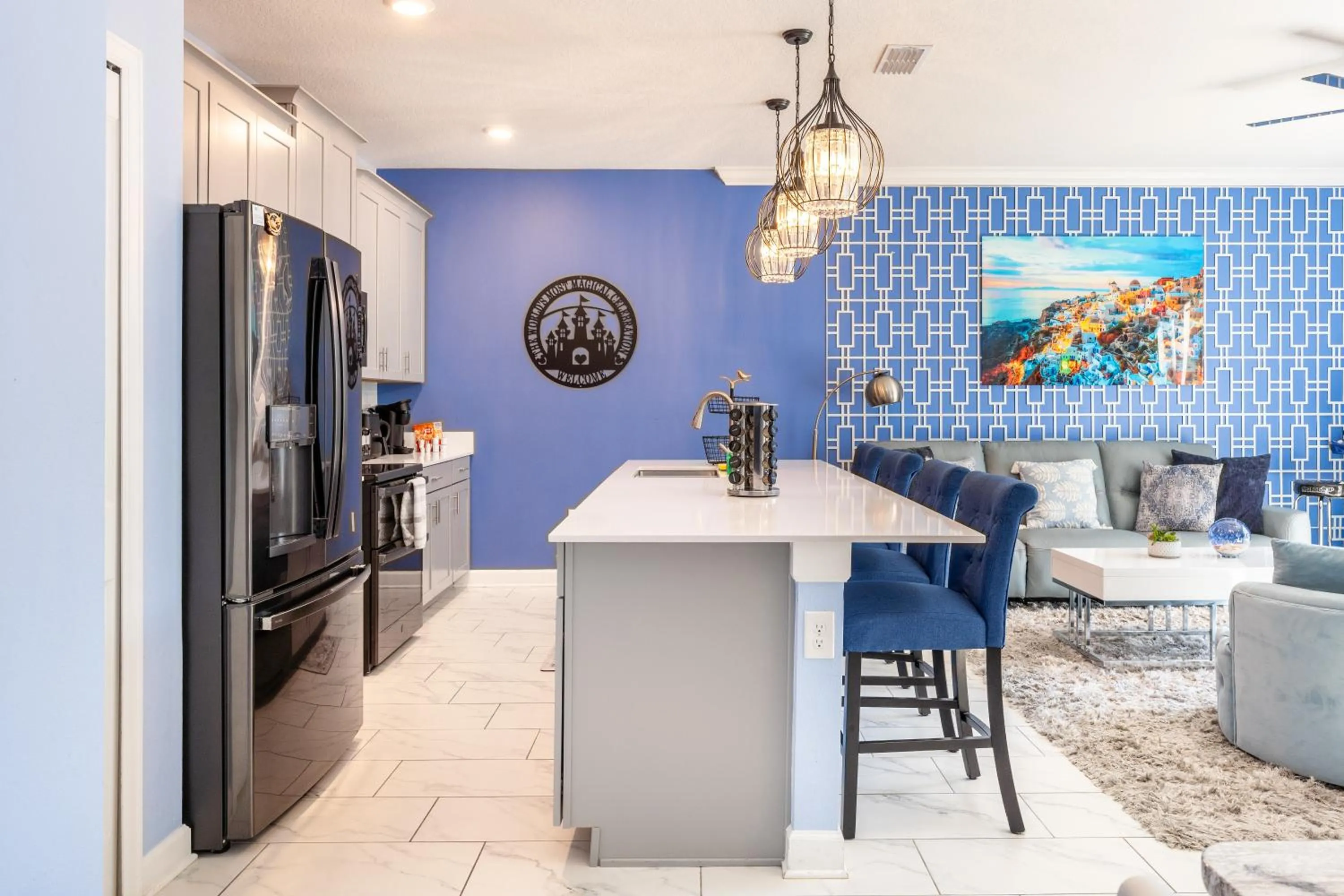 Kitchen or kitchenette in Family Retreat near Disney with Pool & Hot Tub!