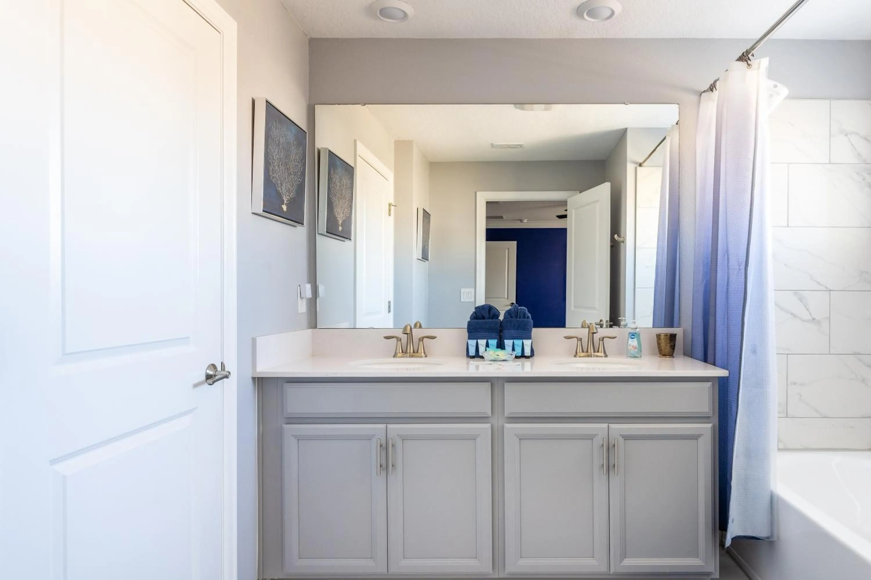 Bathroom in Family Retreat near Disney with Pool & Hot Tub!