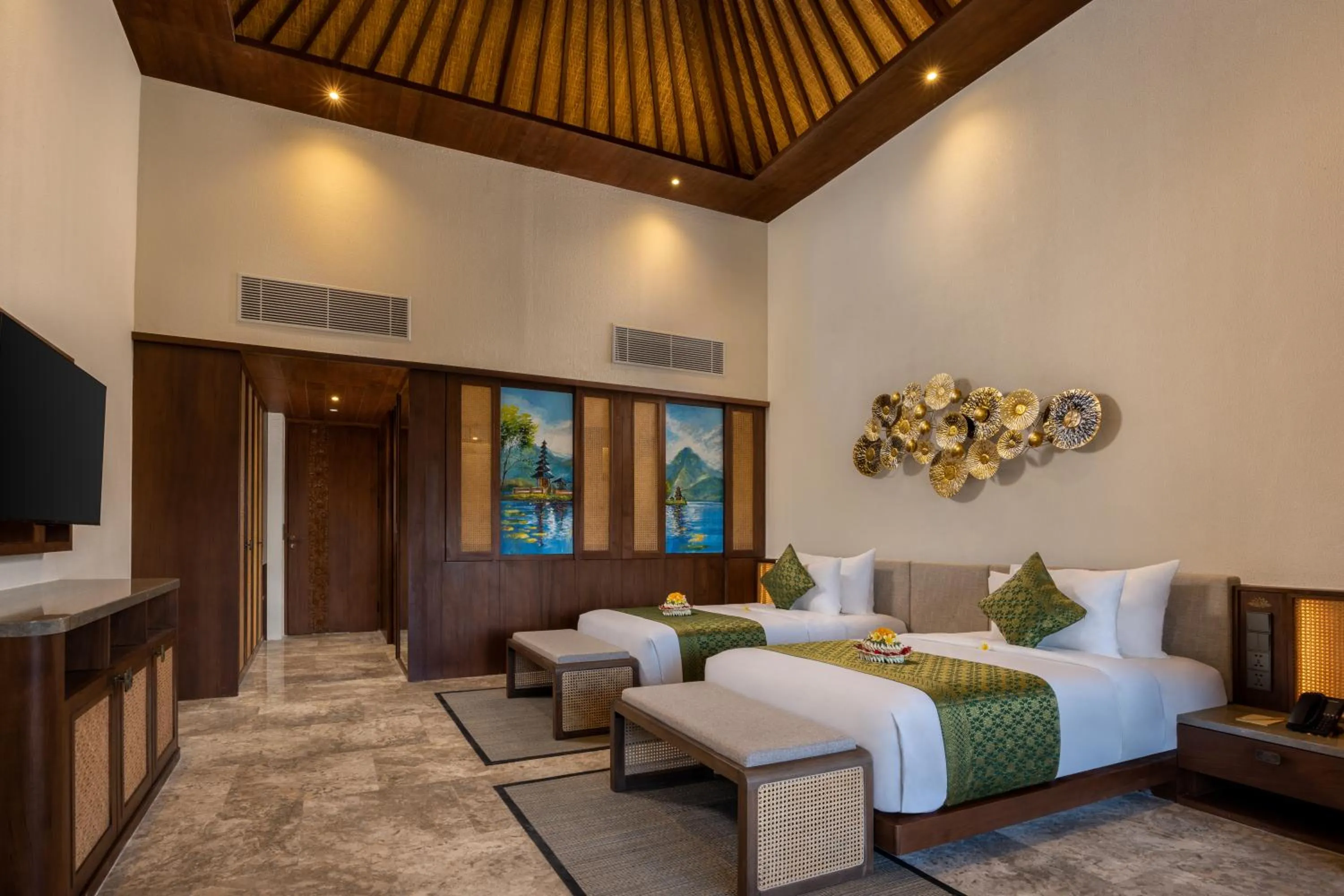 Bed in Sumitra Luxury Villas & Resort by Pramana