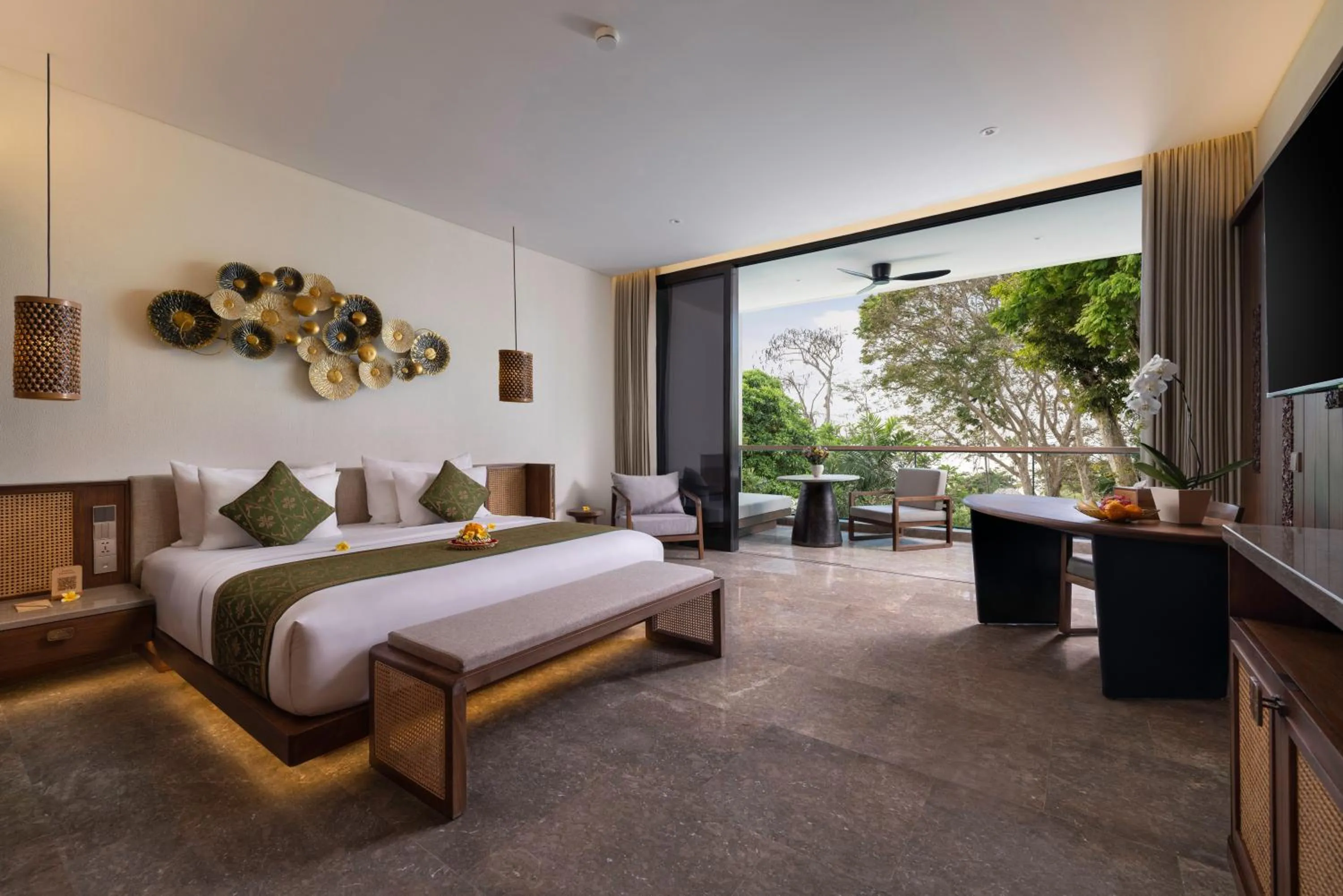 Bed in Sumitra Luxury Villas & Resort by Pramana