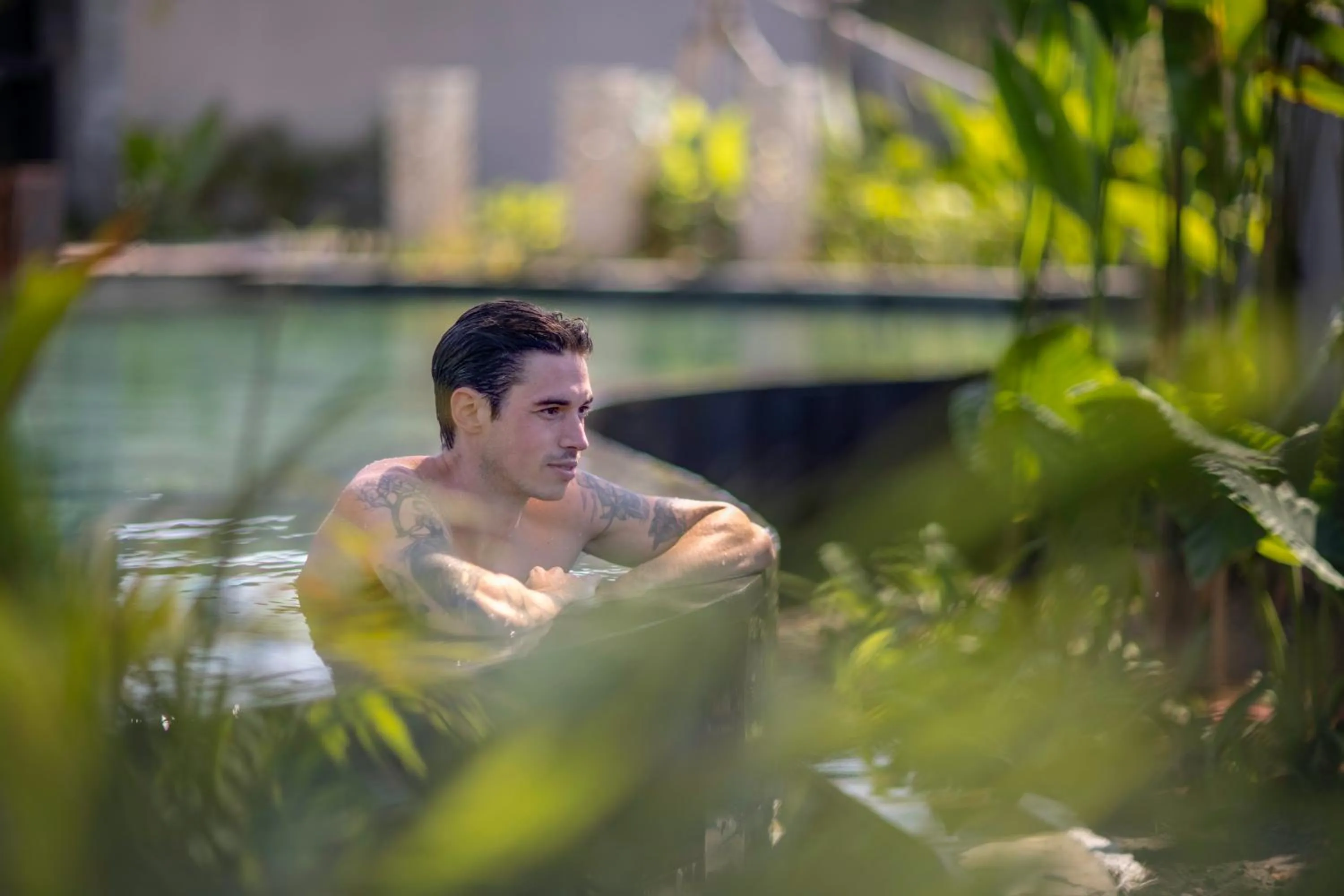 Swimming pool in Sumitra Luxury Villas & Resort by Pramana