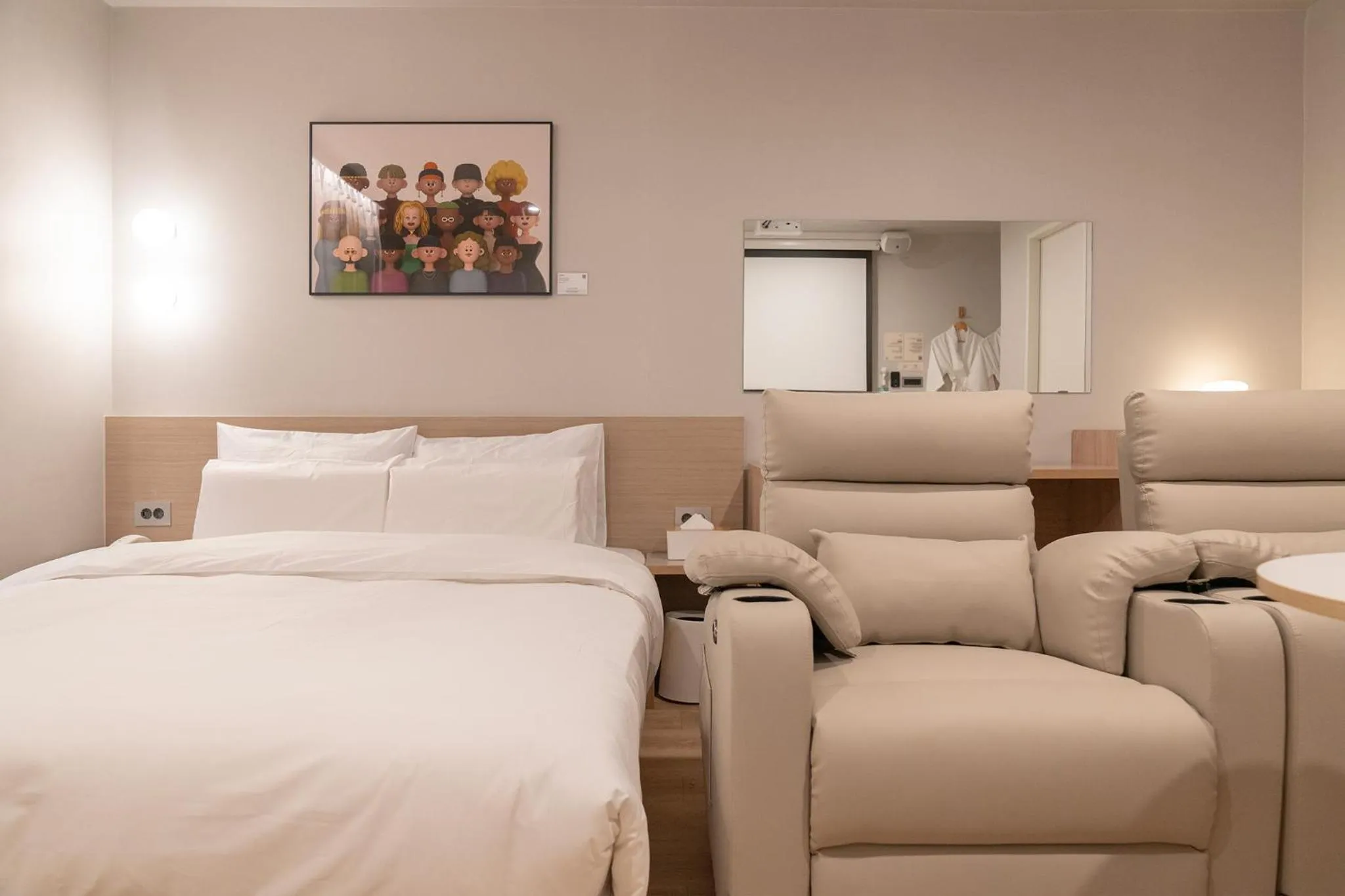 Bed in Cheonan Aank Hotel Seongjeong