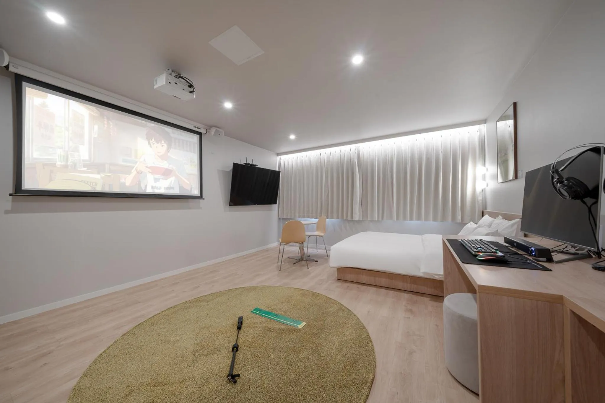 TV and multimedia, Bed in Cheonan Aank Hotel Seongjeong