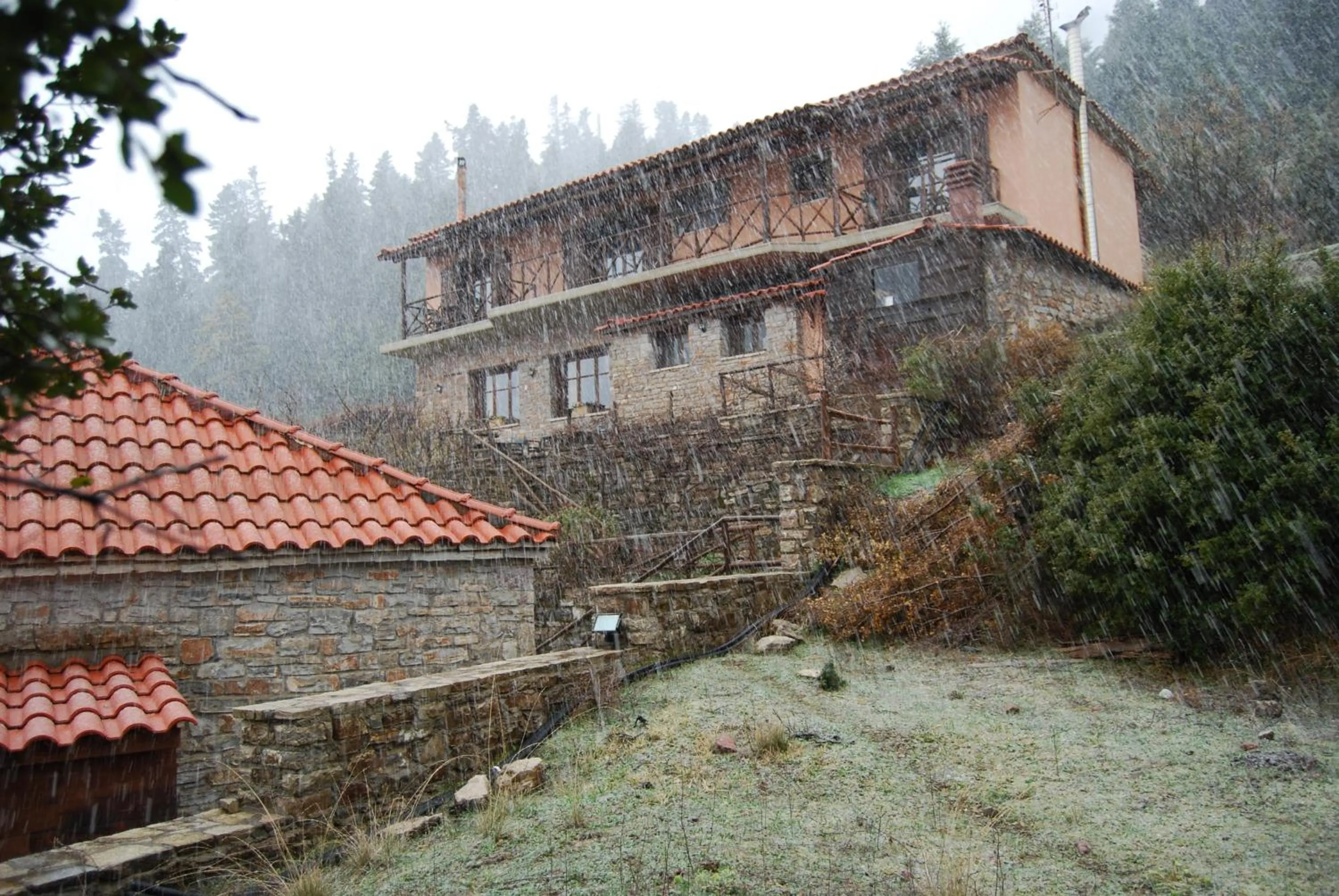 Winter in Dryades Guesthouse