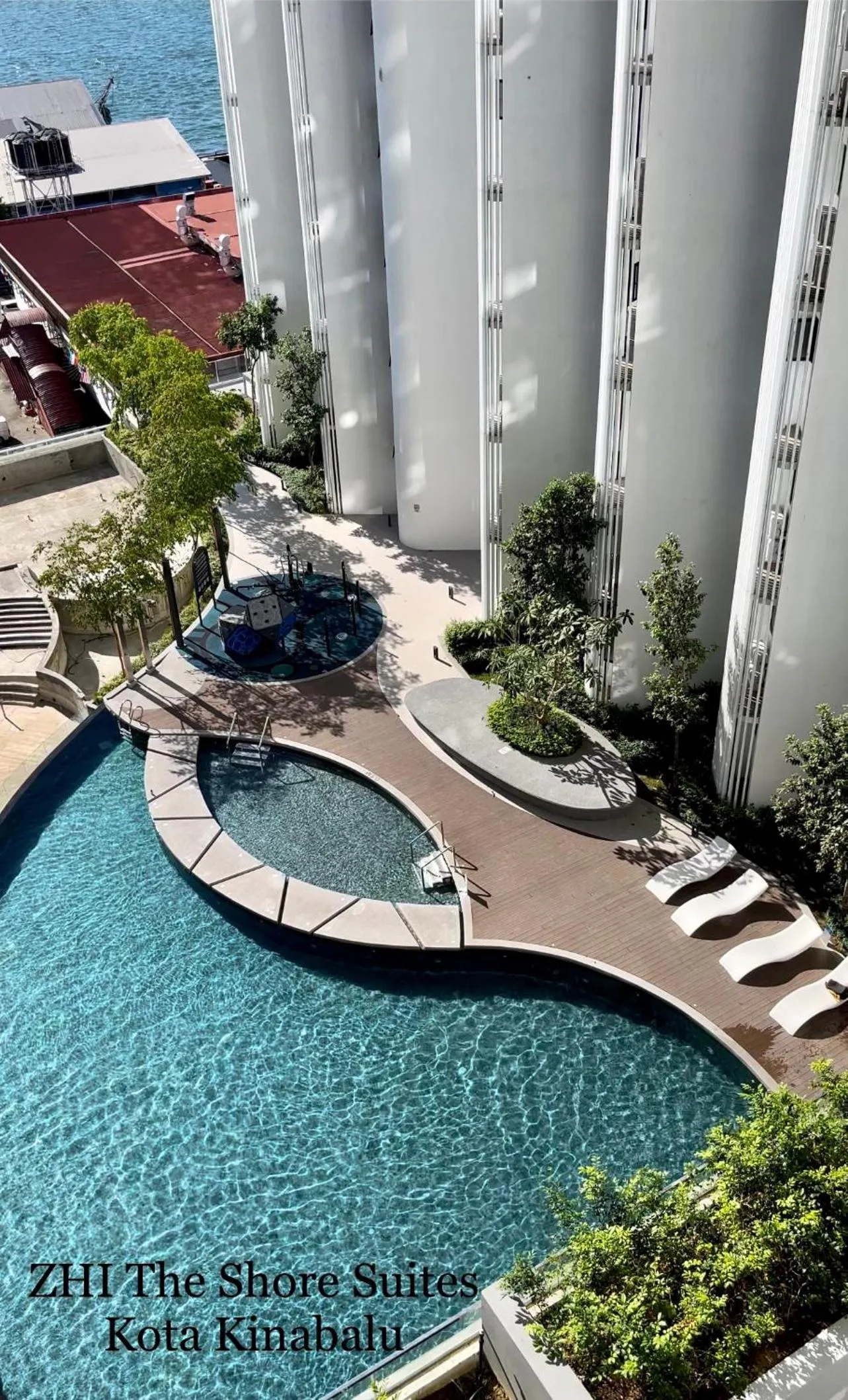 Swimming pool in ZHI The Shore Suites Kota Kinabalu