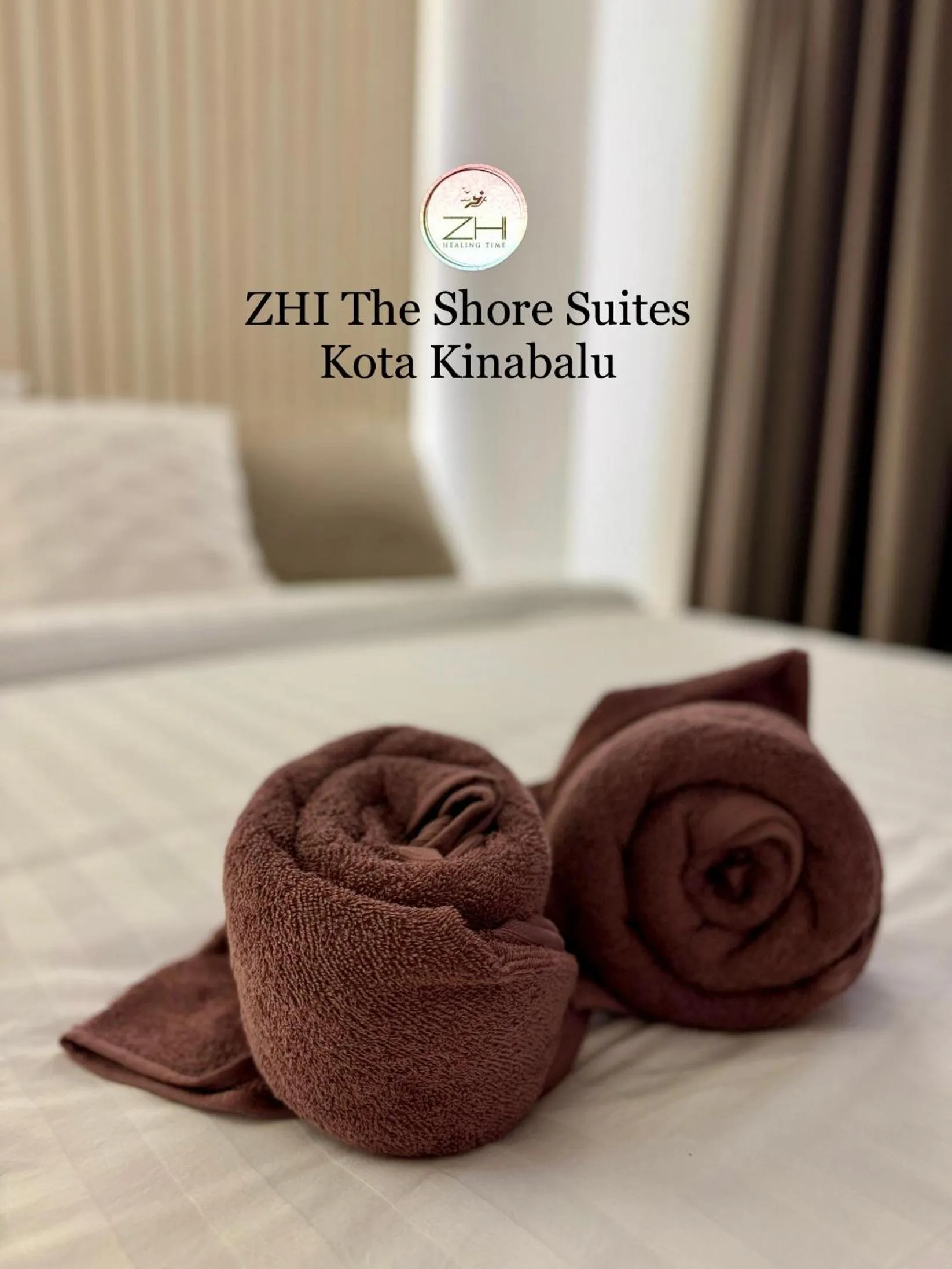 Bed in ZHI The Shore Suites Kota Kinabalu