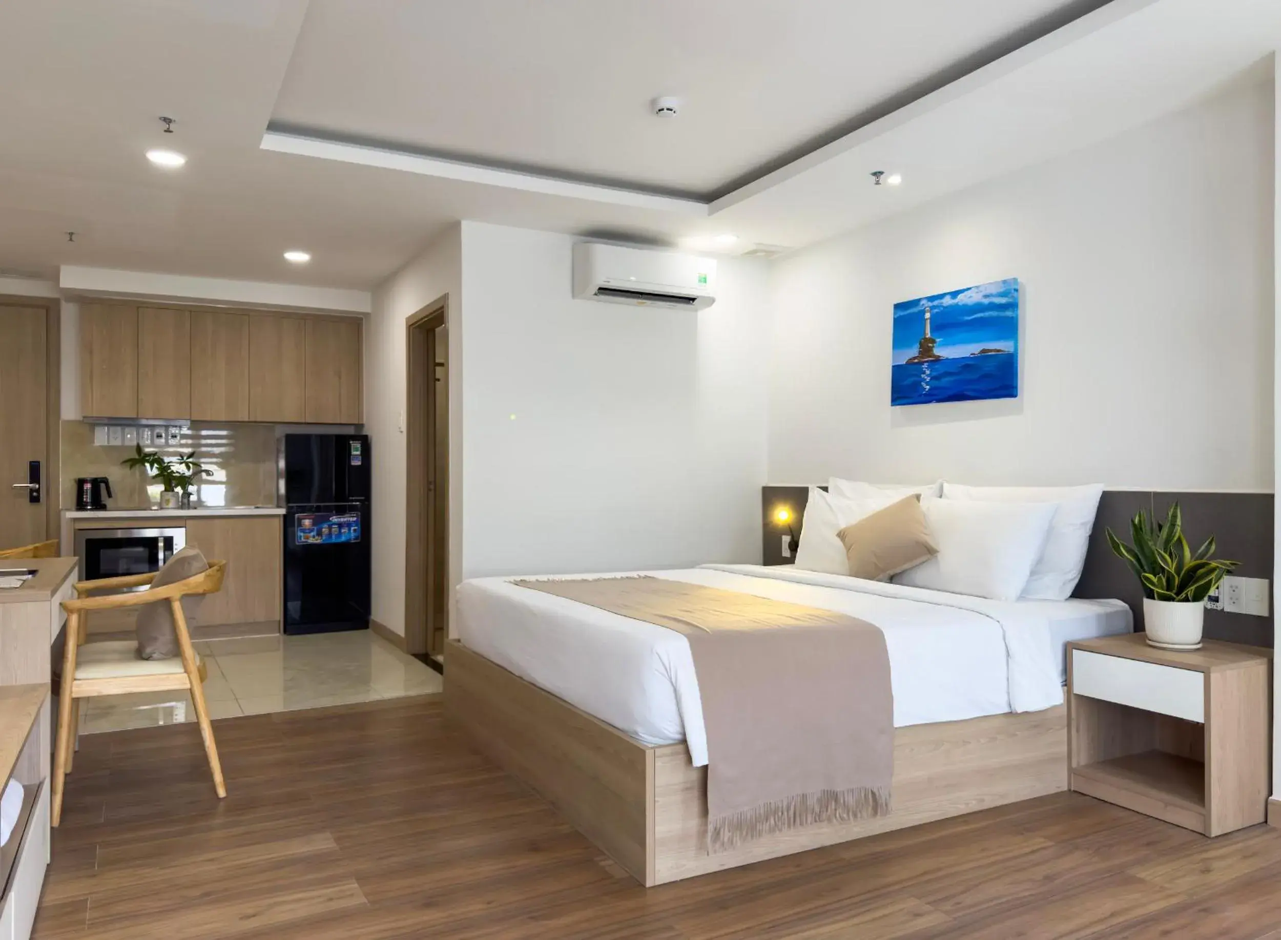Kitchen or kitchenette, Bed in Cityhouse - LightHouse SG Kitchen or kitchenette, Bed in Cityhouse - LightHouse SG