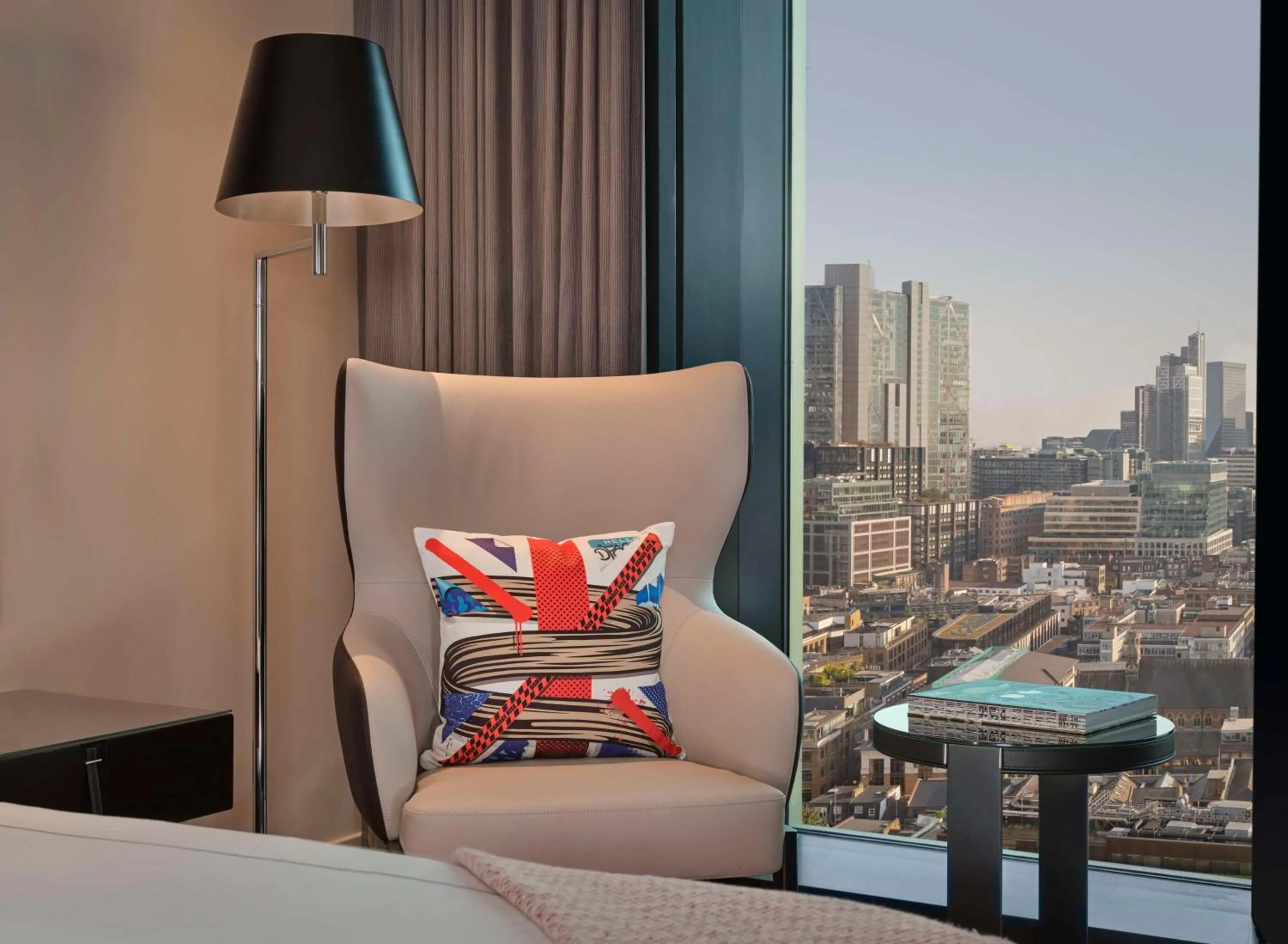 Bedroom in art'otel London Hoxton